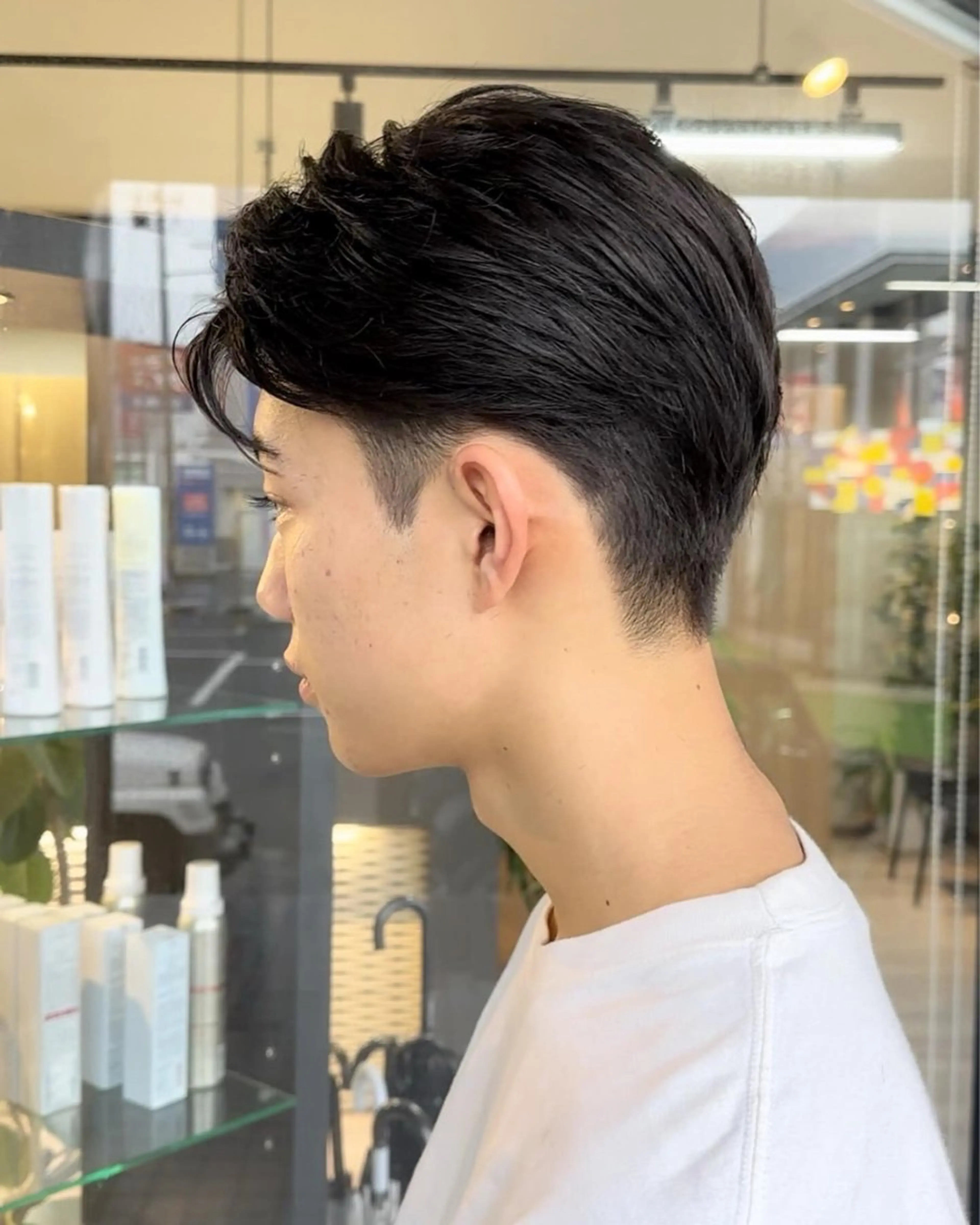 ショート メンズ オールバック メンズ韓国風 韓国風ヘア arika オケシ　リョウダイのヘアスタイル