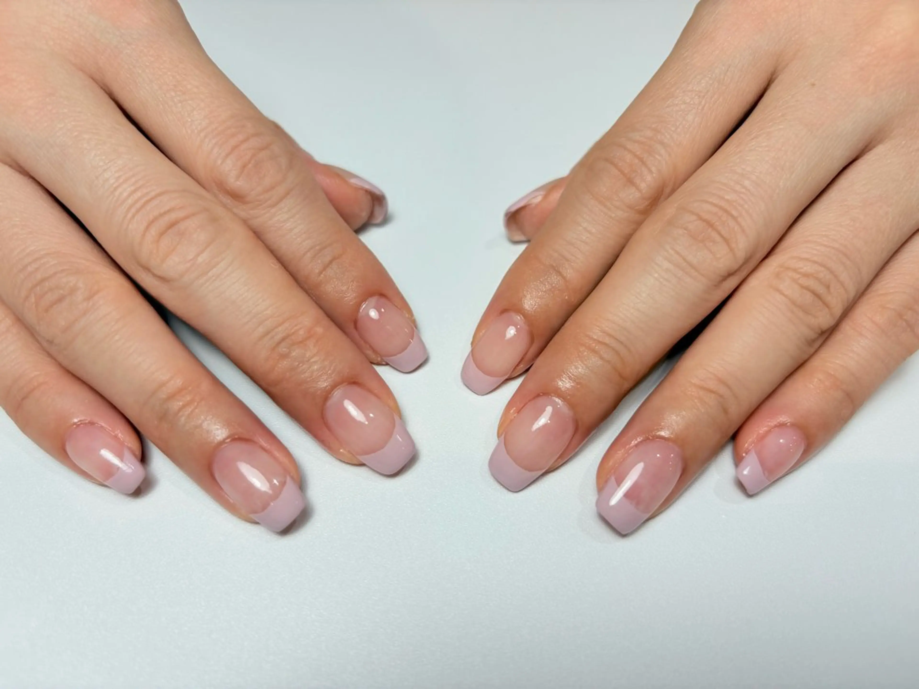 ネイル クリアネイル フレンチネイル ピンク ハンドネイル Plus 3rd/ Ayakaのネイルデザイン
