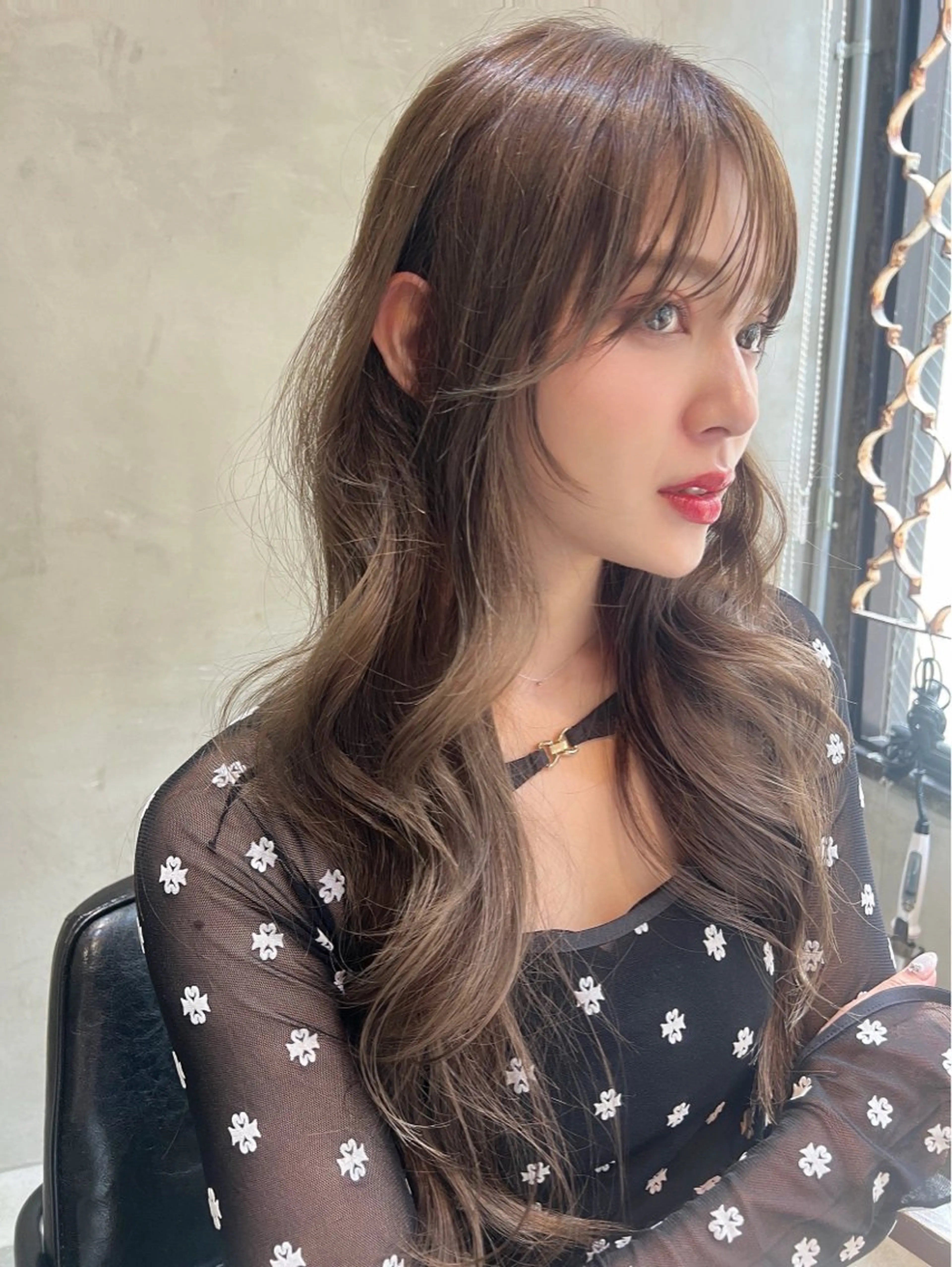 ロング カラー パーマ ベージュカラー メンズ🙆 レディース美髪✨のヘアスタイル