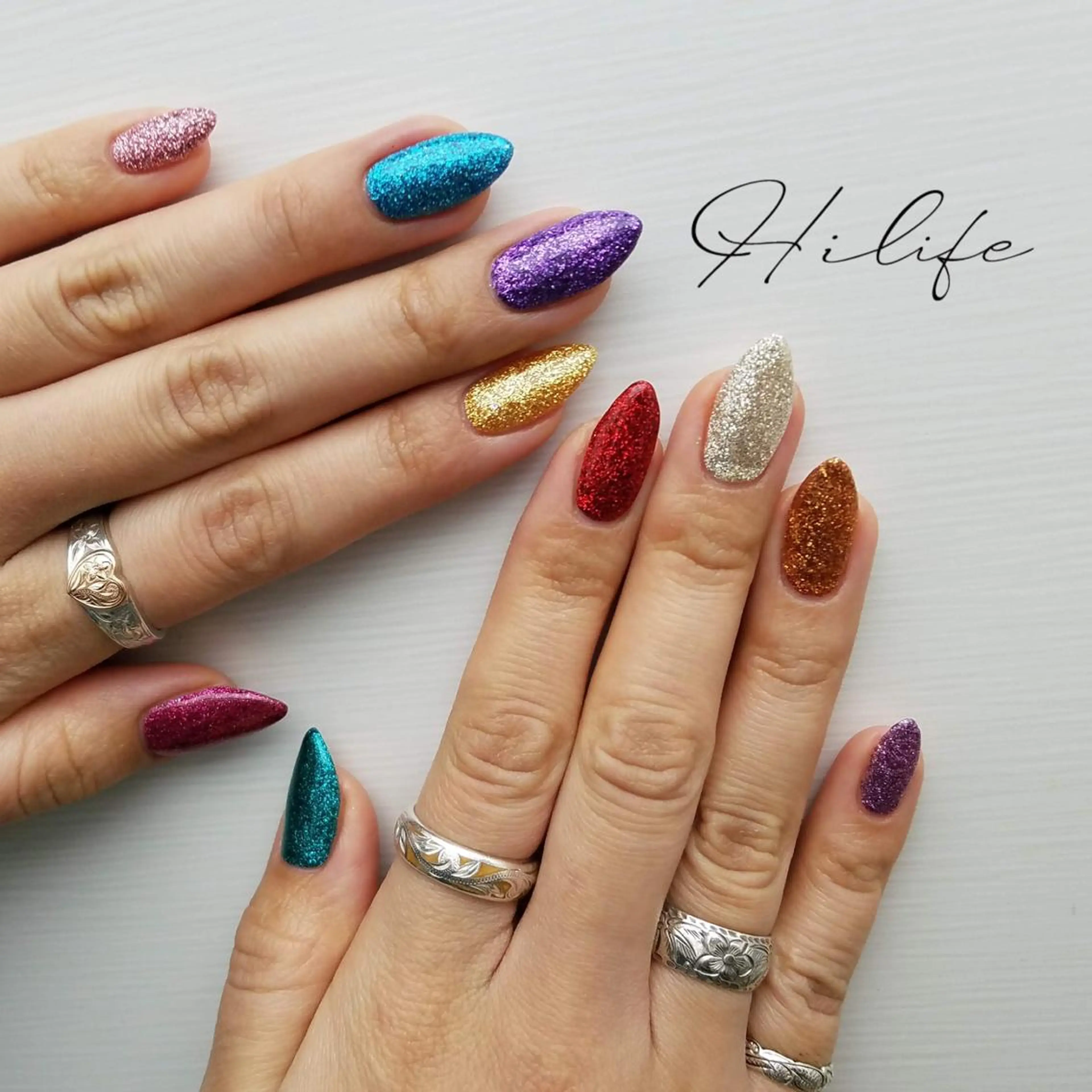 ネイル ラメ(グリッター) ハンドネイル Nail Adore.のネイルデザイン