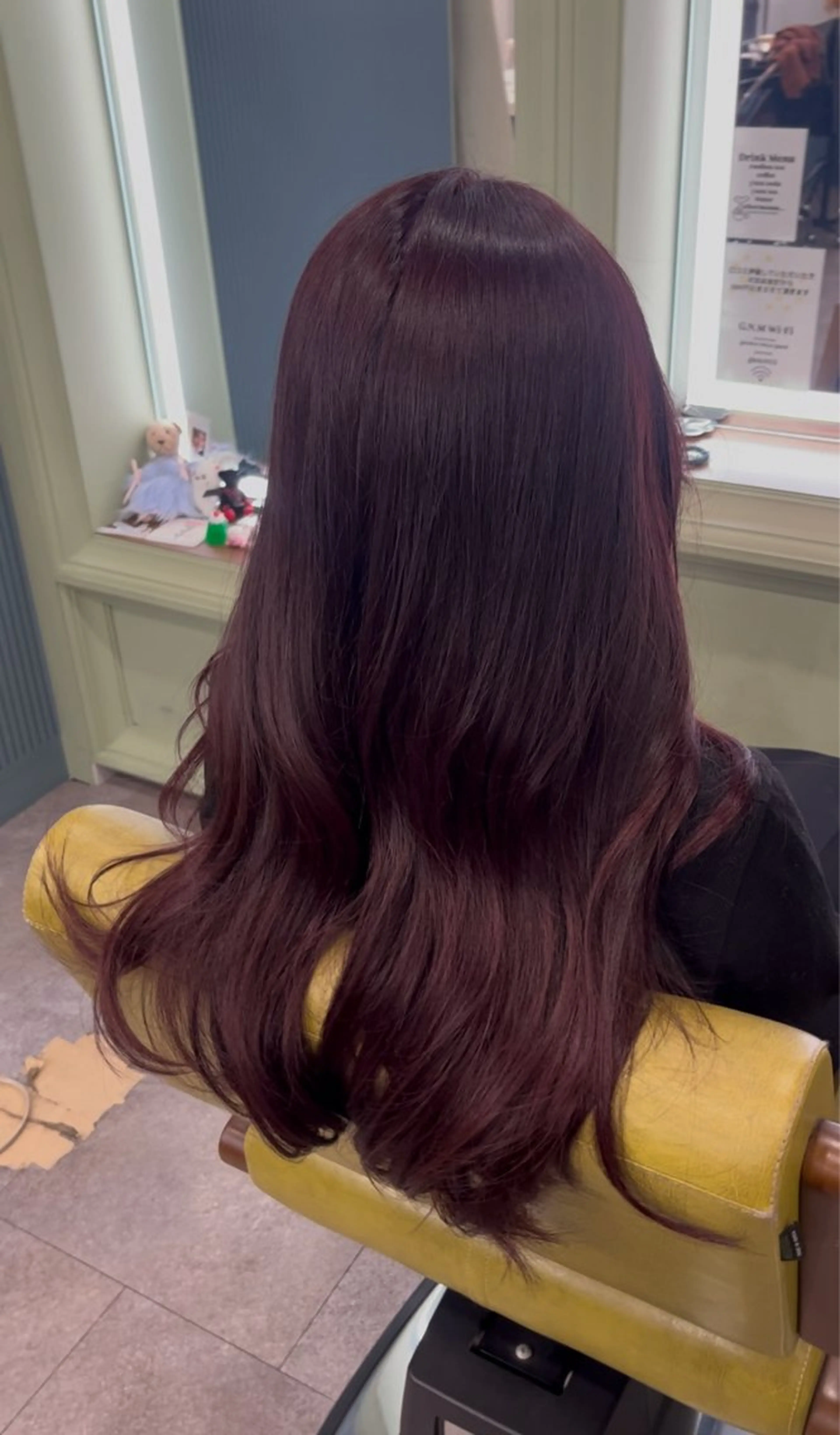 ロング カラー ブラウンカラー ピンクカラー ピンクブラウン GNM TOKYO GUNHEE&MUJIN所属・AYANE ◝✩韓国ヘアのヘアスタイル