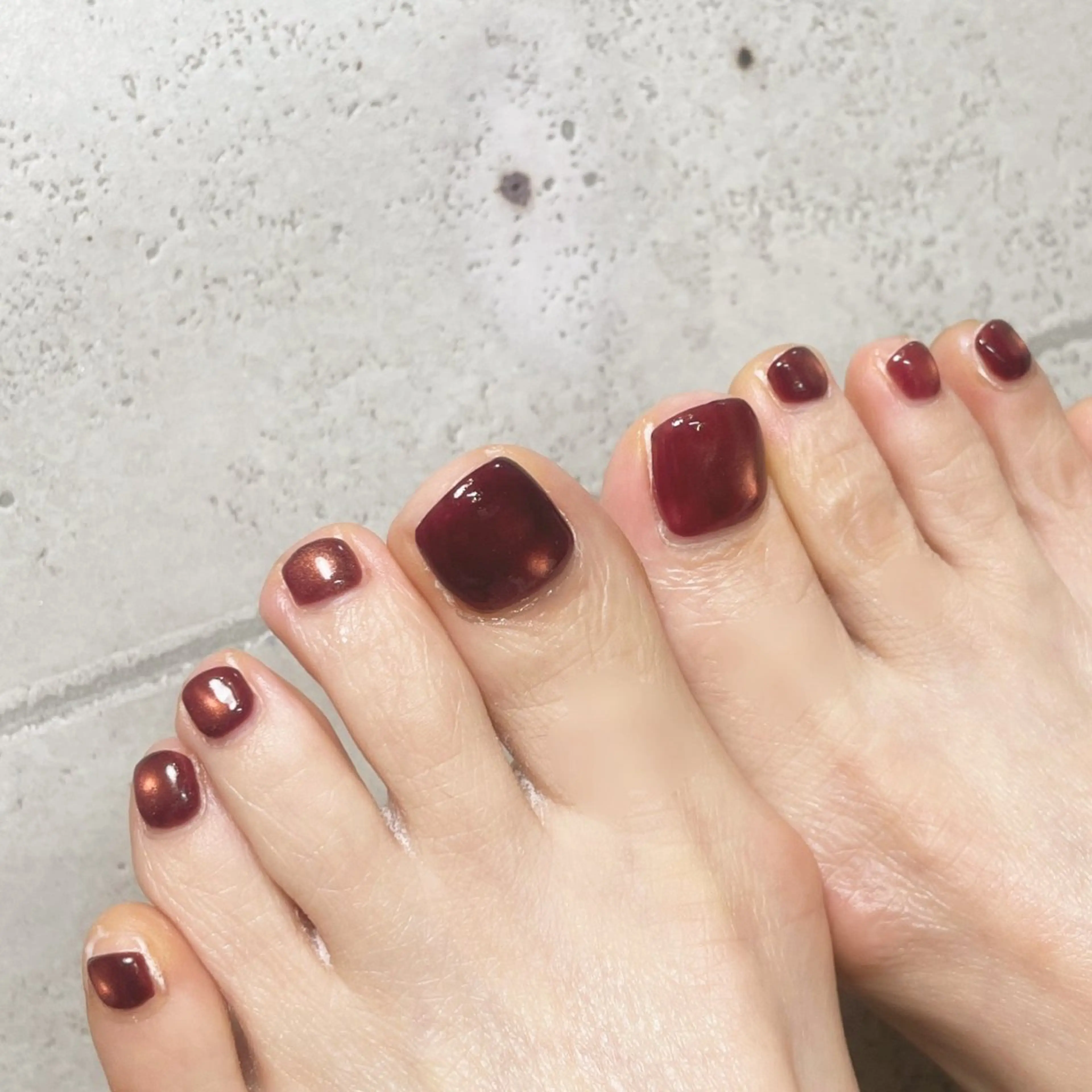 ネイル ボルドー フットネイル マグネットネイル K Harukaのネイルデザイン