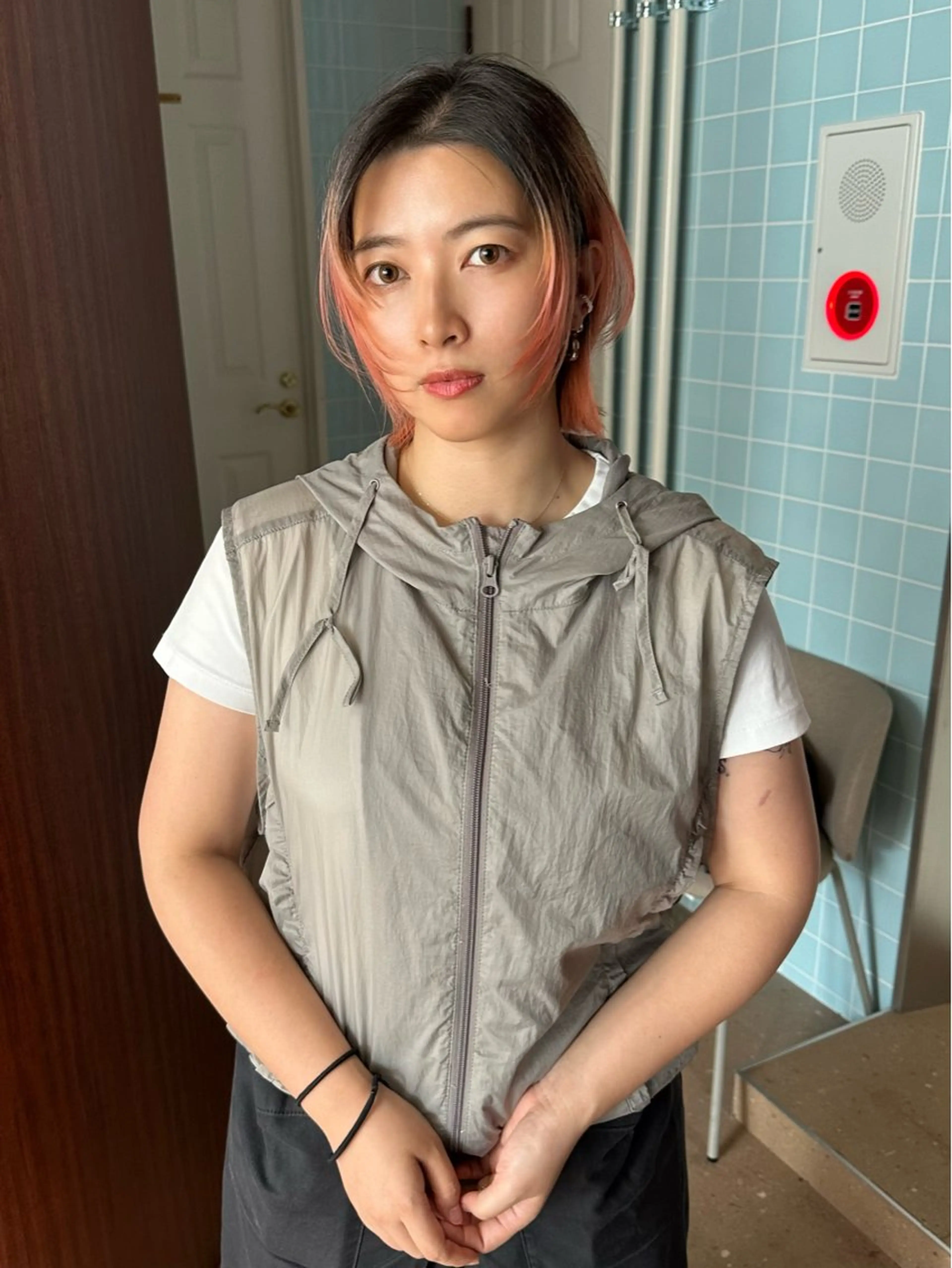 ショート カラー ピンクカラー ボブ 顔まわりレイヤー 顔周りカット レイヤーカット カット ヘアカラー トリートメント ウルフ/レイヤー/ 渋谷🔮西村 悠大のヘアスタイル