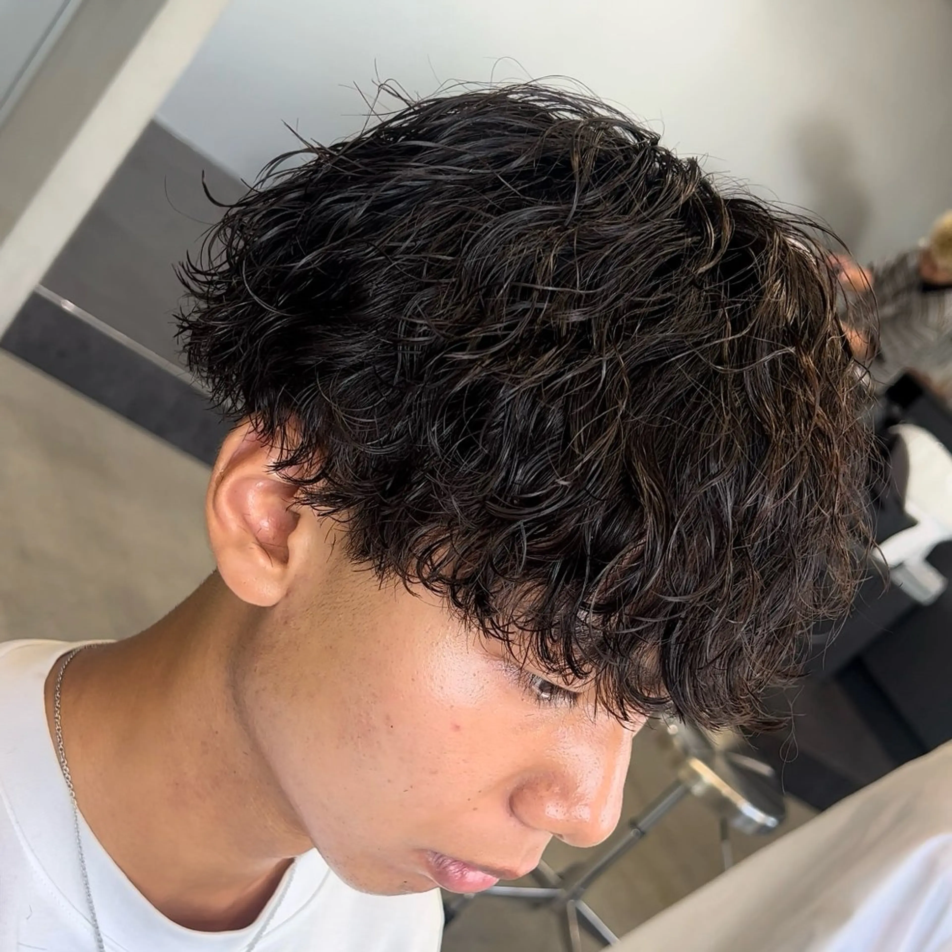 ショート パーマ メンズ 波巻きパーマ 松下 友希 【fifth】のヘアスタイル