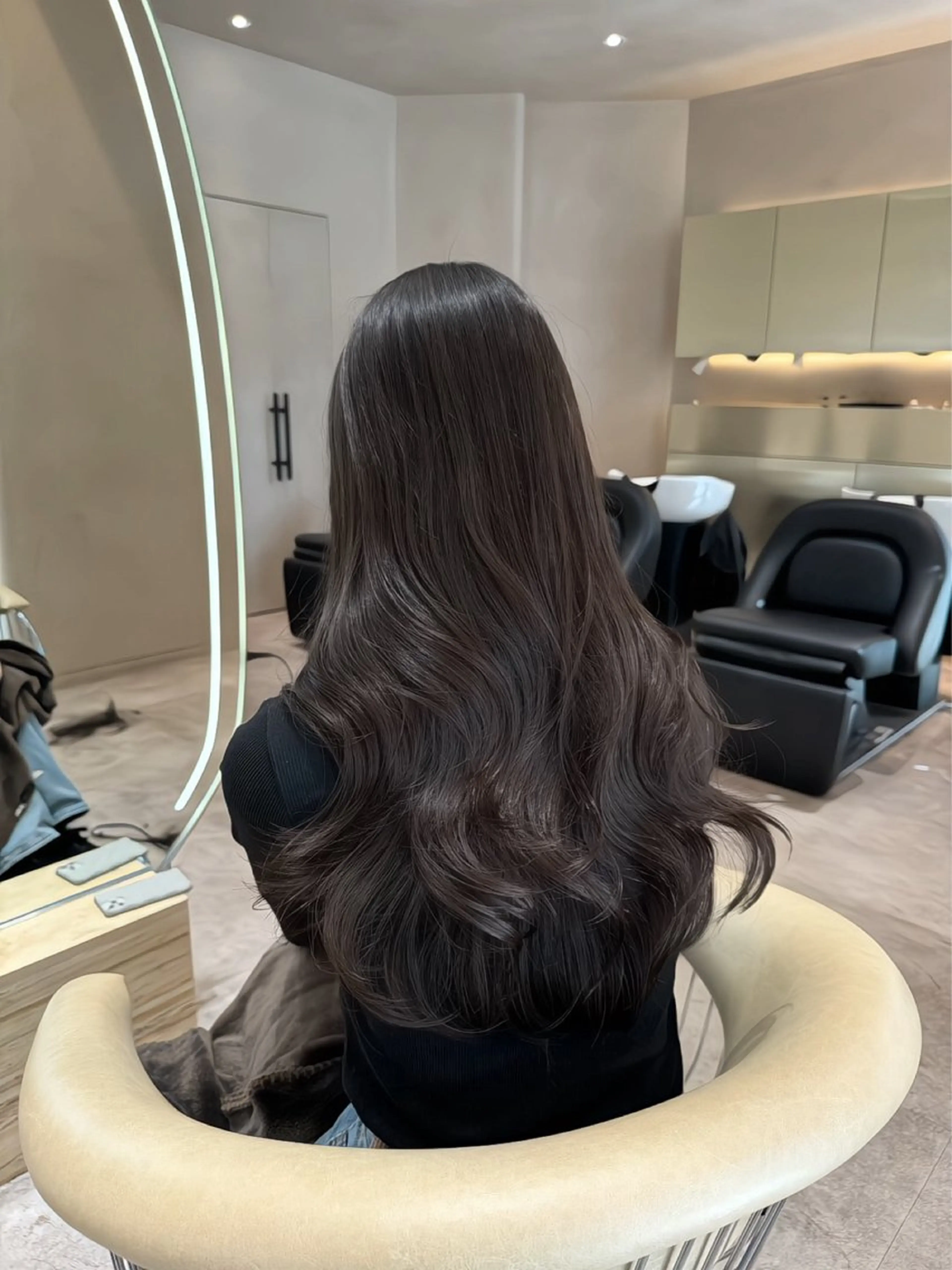 セミロング カット ヘアカラー トリートメント 1HAVANA所属・韓国ヘア/ベージュ カラー/髪質改善/涼のヘアスタイル
