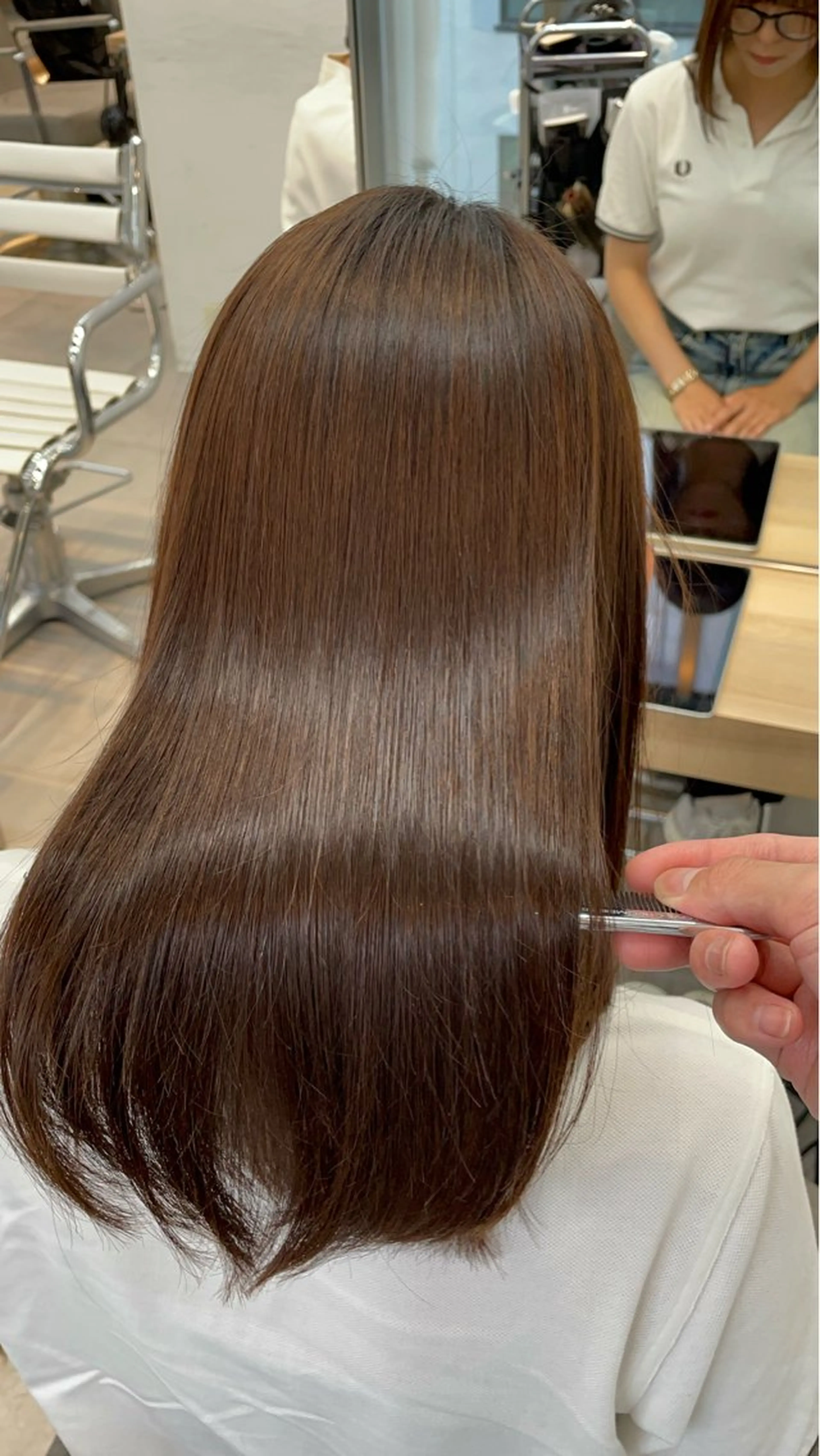 セミロング カット 縮毛矯正 トリートメント ヘッドスパ ✨髪質改善✨美髪 矯正🫧小泉のヘアスタイル