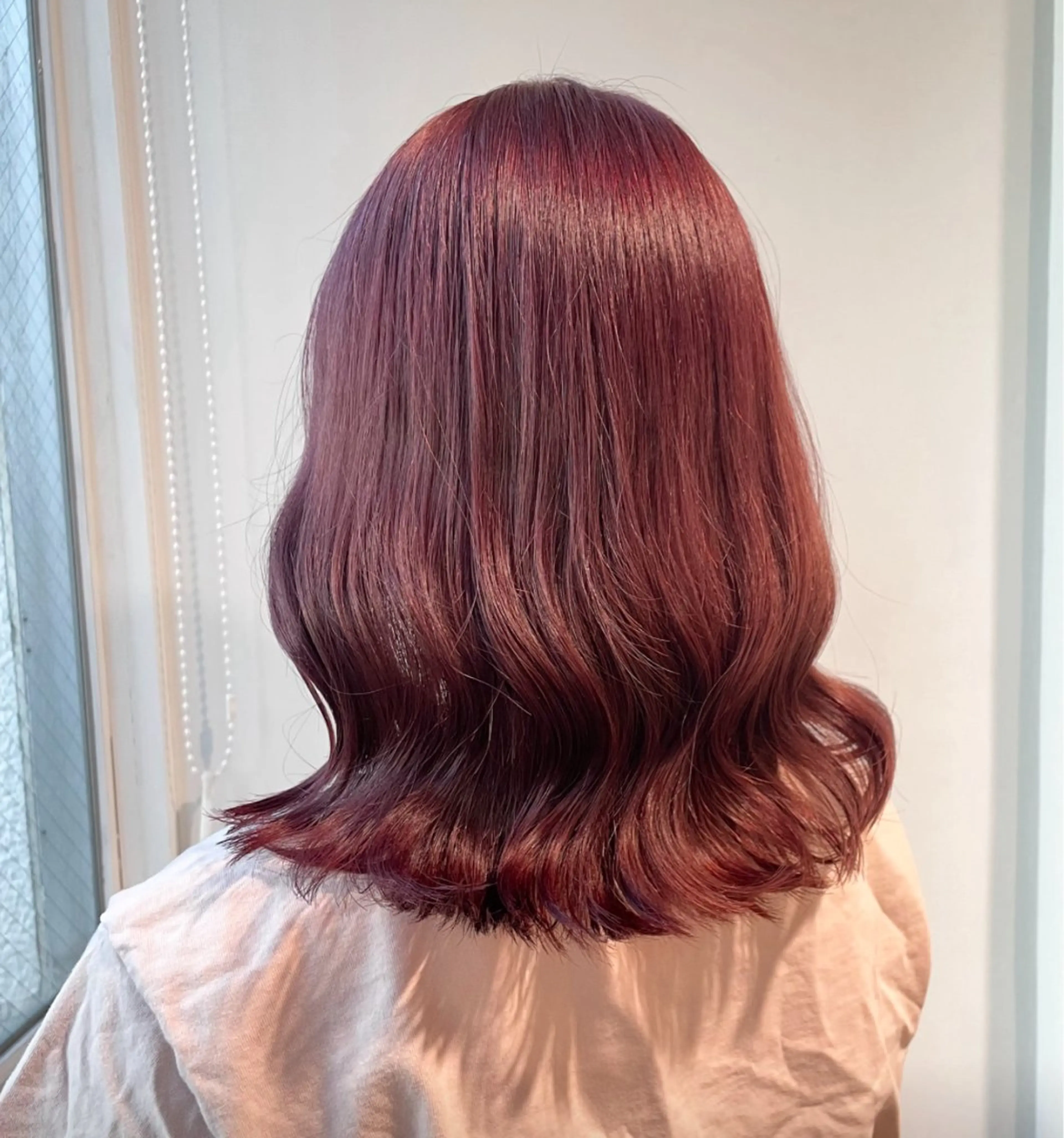 ミディアム ヘアカラー 盛れる暖色🎀ガーリ ーヘア🎀きっかのヘアスタイル