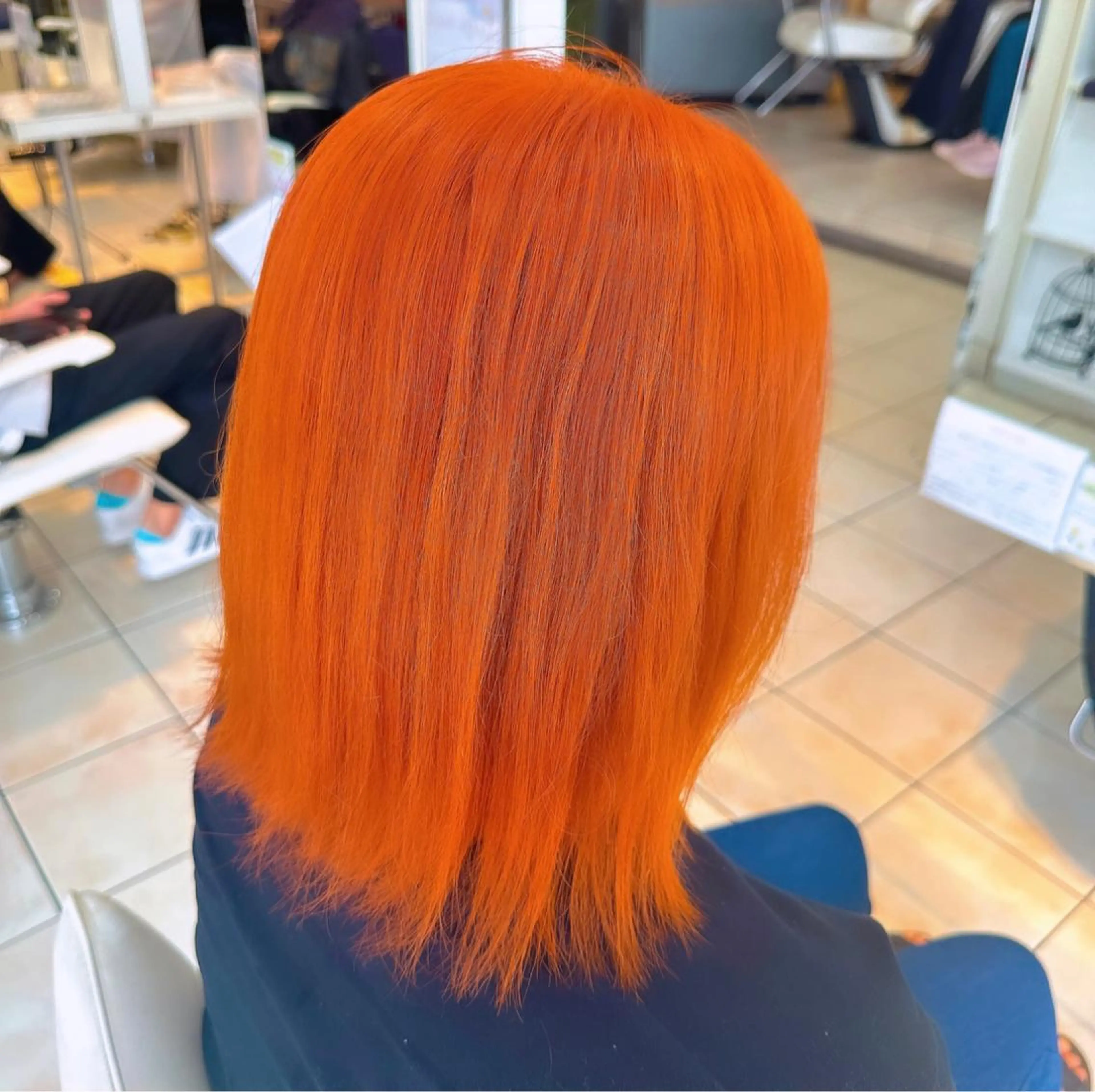 ミディアム カラー 艶髪 インナーカラーのヘアスタイル