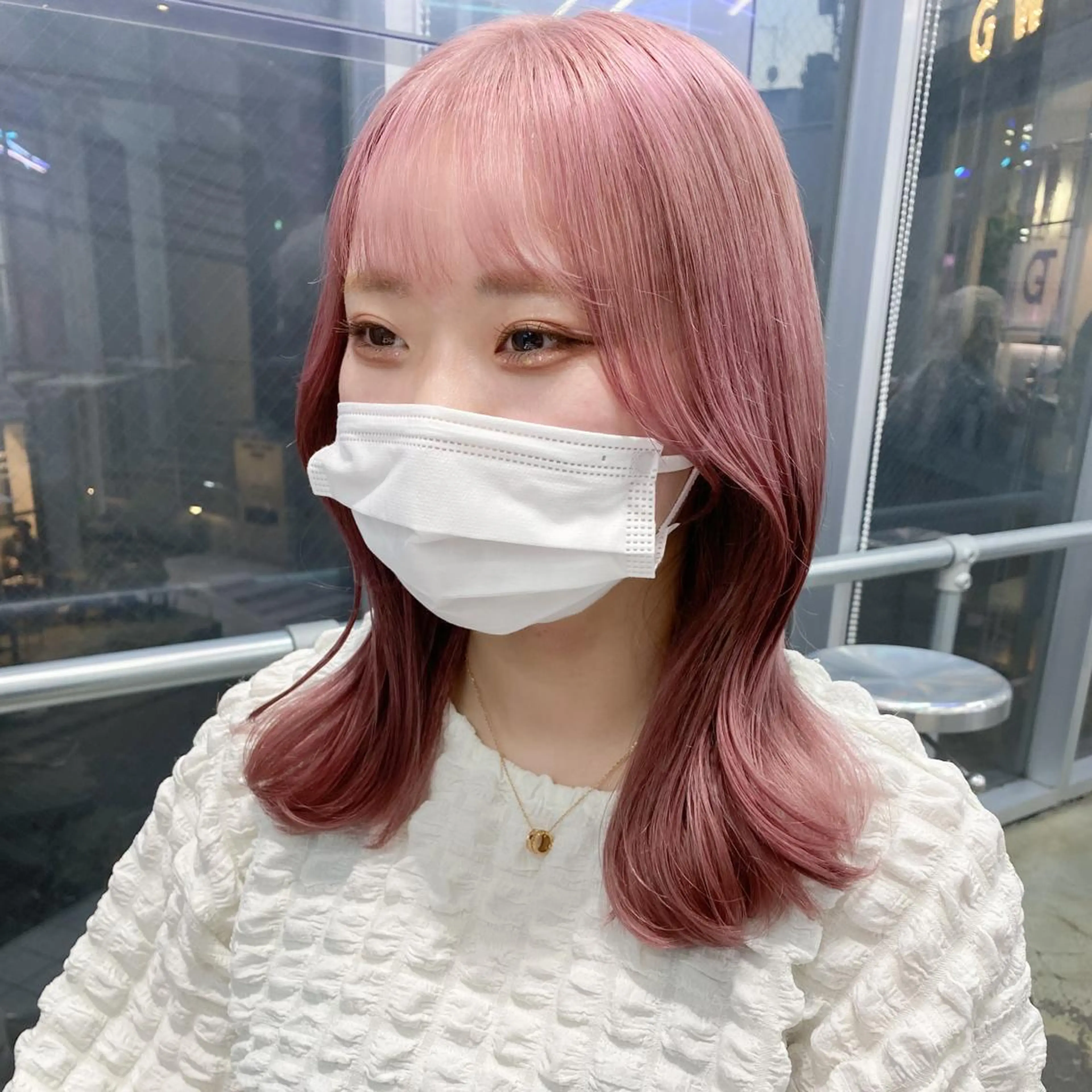 ミディアム カラー カット ヘアカラー トリートメント 💗💗韓国レイヤー yu-ki💗💗のヘアスタイル