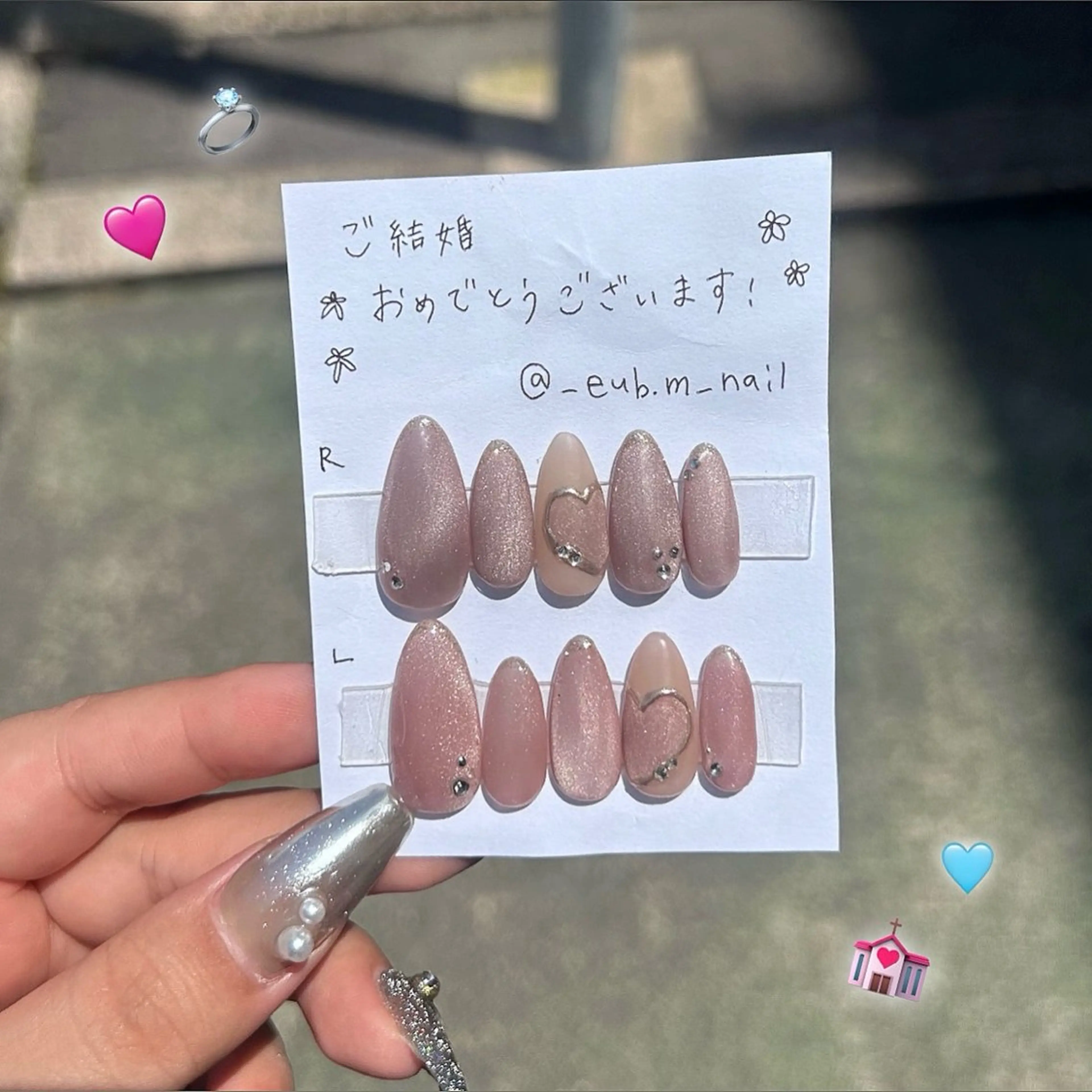 ネイル ブライダルネイル 深夜ネイルサロン eub.m_nailのネイルデザイン