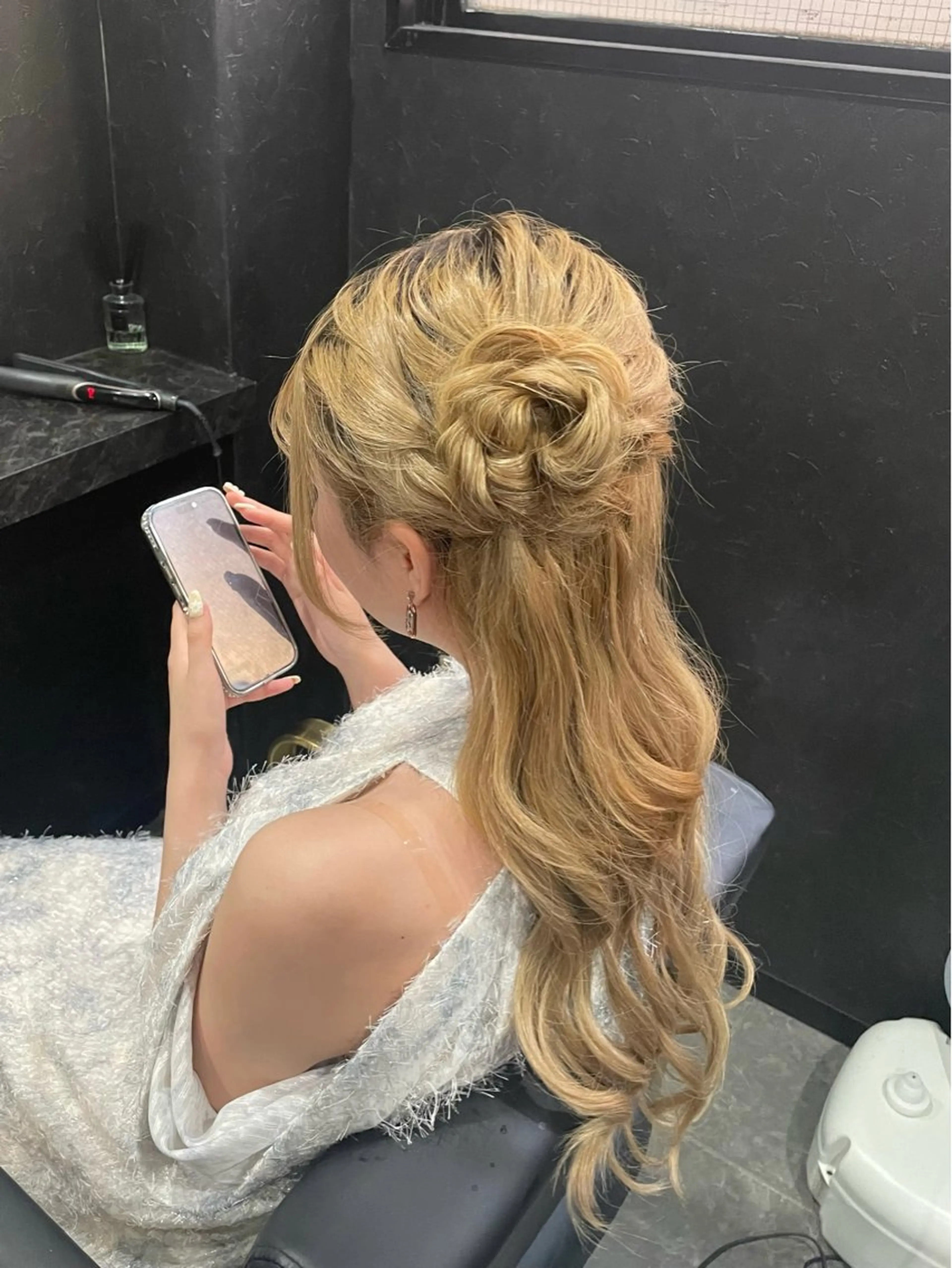 ロング ヘアアレンジ ヘアセット 髙棹 ゆづきのマツエク・マツパデザイン