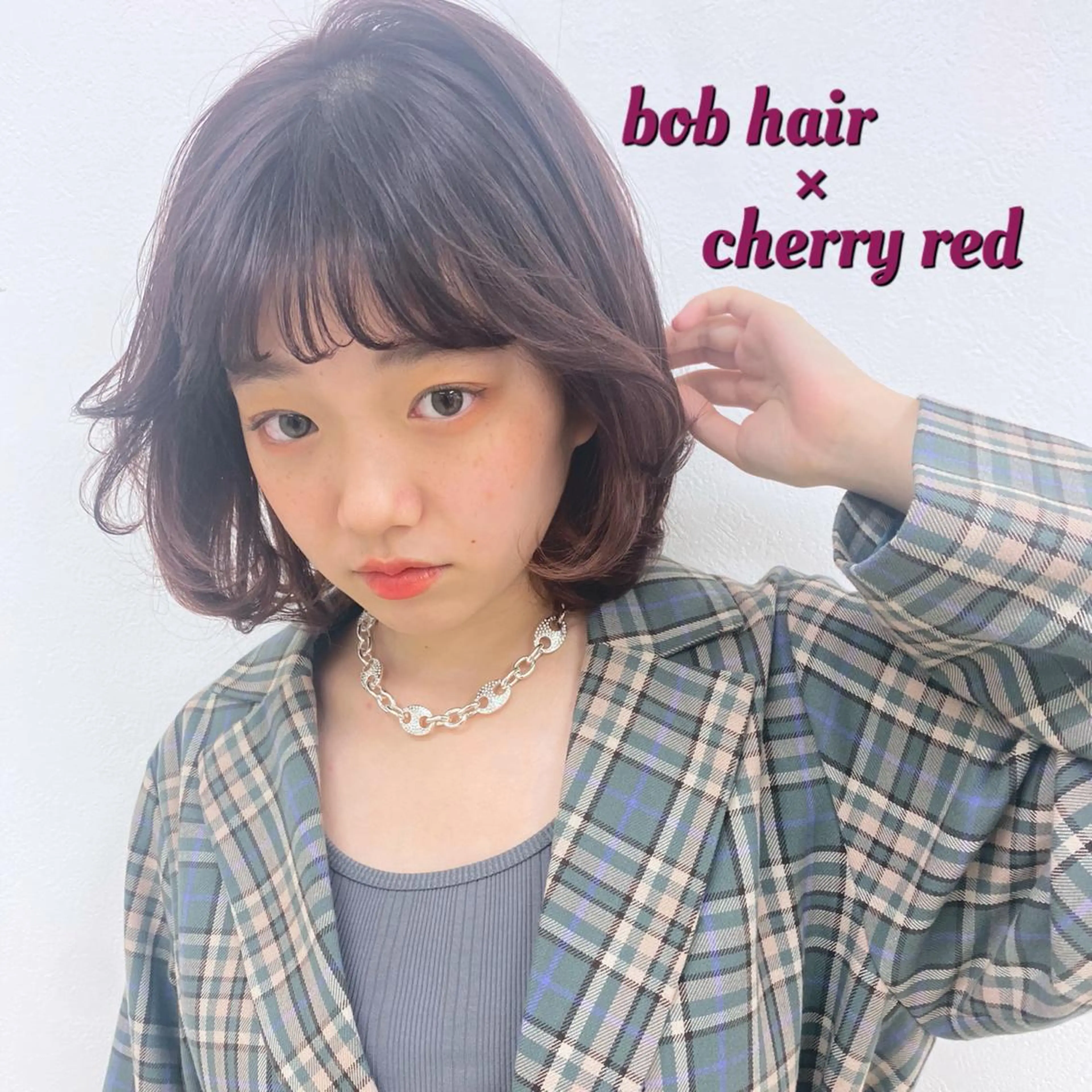 ミディアム カラー 岡野 静華のヘアスタイル