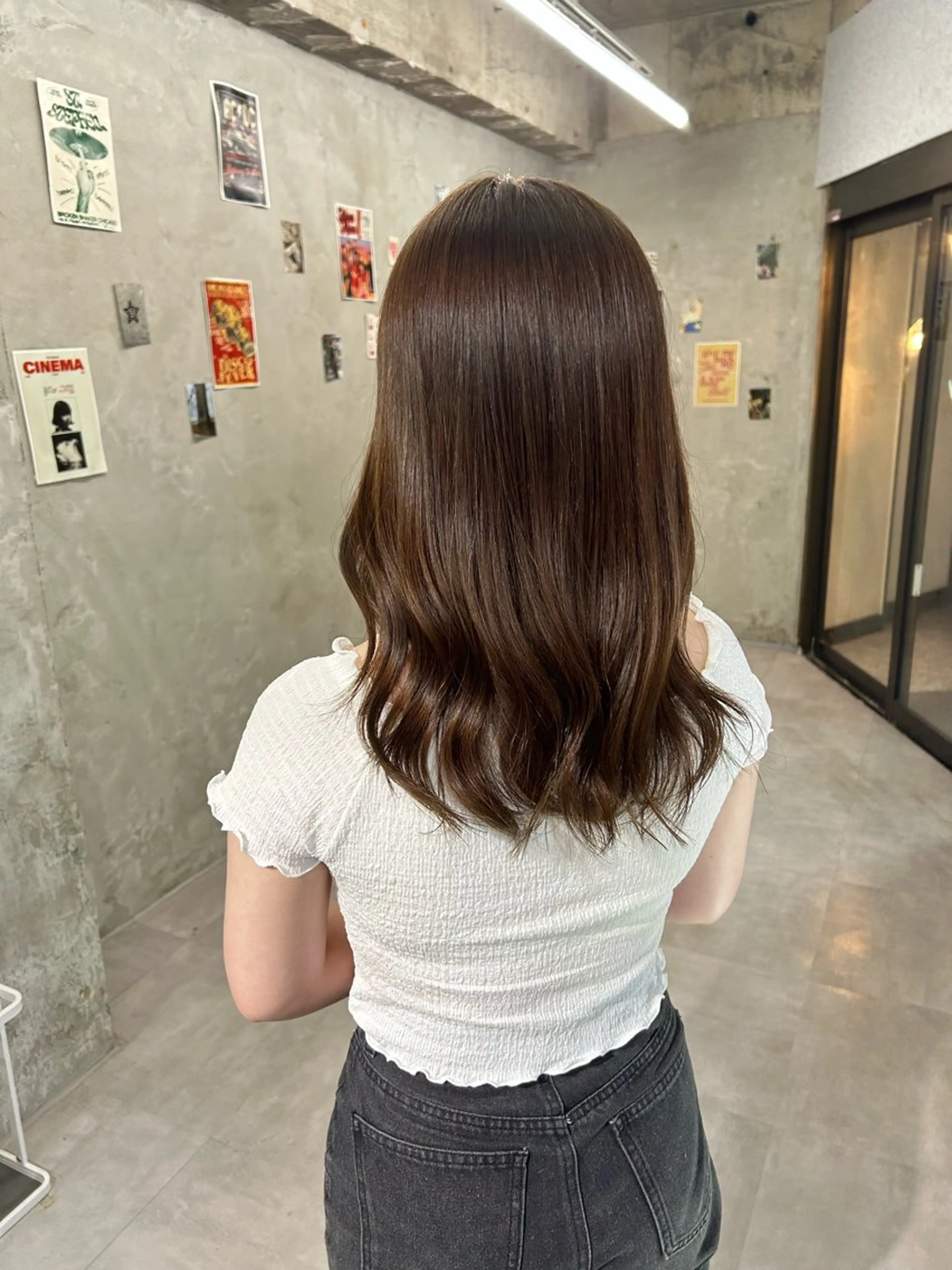 セミロング ヘアカラー トリートメント doorwhite 🎀Kannaのヘアスタイル