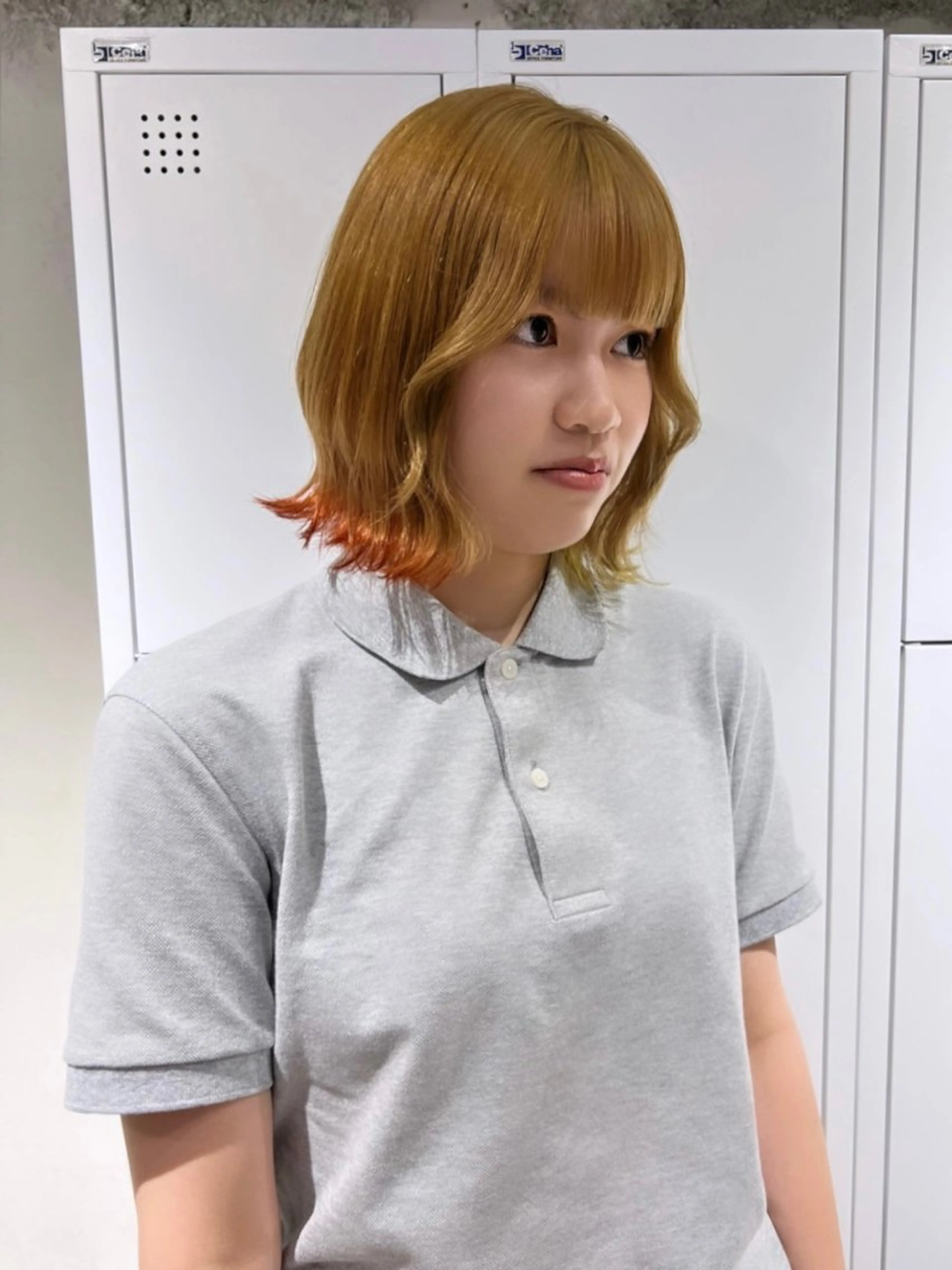 ショート カラー ブリーチ ケアブリーチ 透明感カラー デザインカラー ダブルカラー nendo_hair所属・ハイトーン/ブリーチ レイヤーsonokaのヘアスタイル