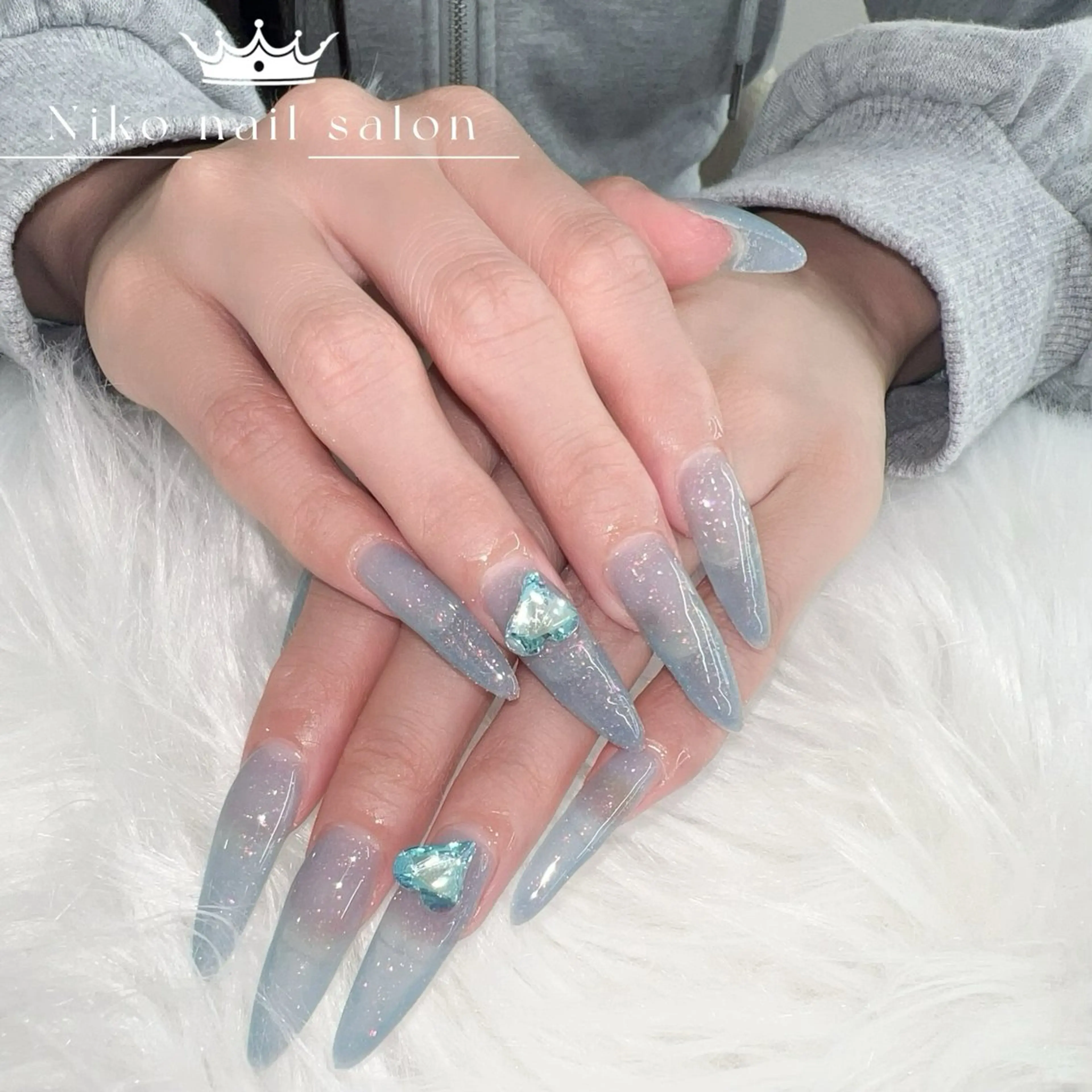 ネイル チークネイル 長さ出し フラッシュネイル フットネイル フレンチネイル ハンドネイル ハンドケア Nikoネイルサロン 上野店のネイルデザイン