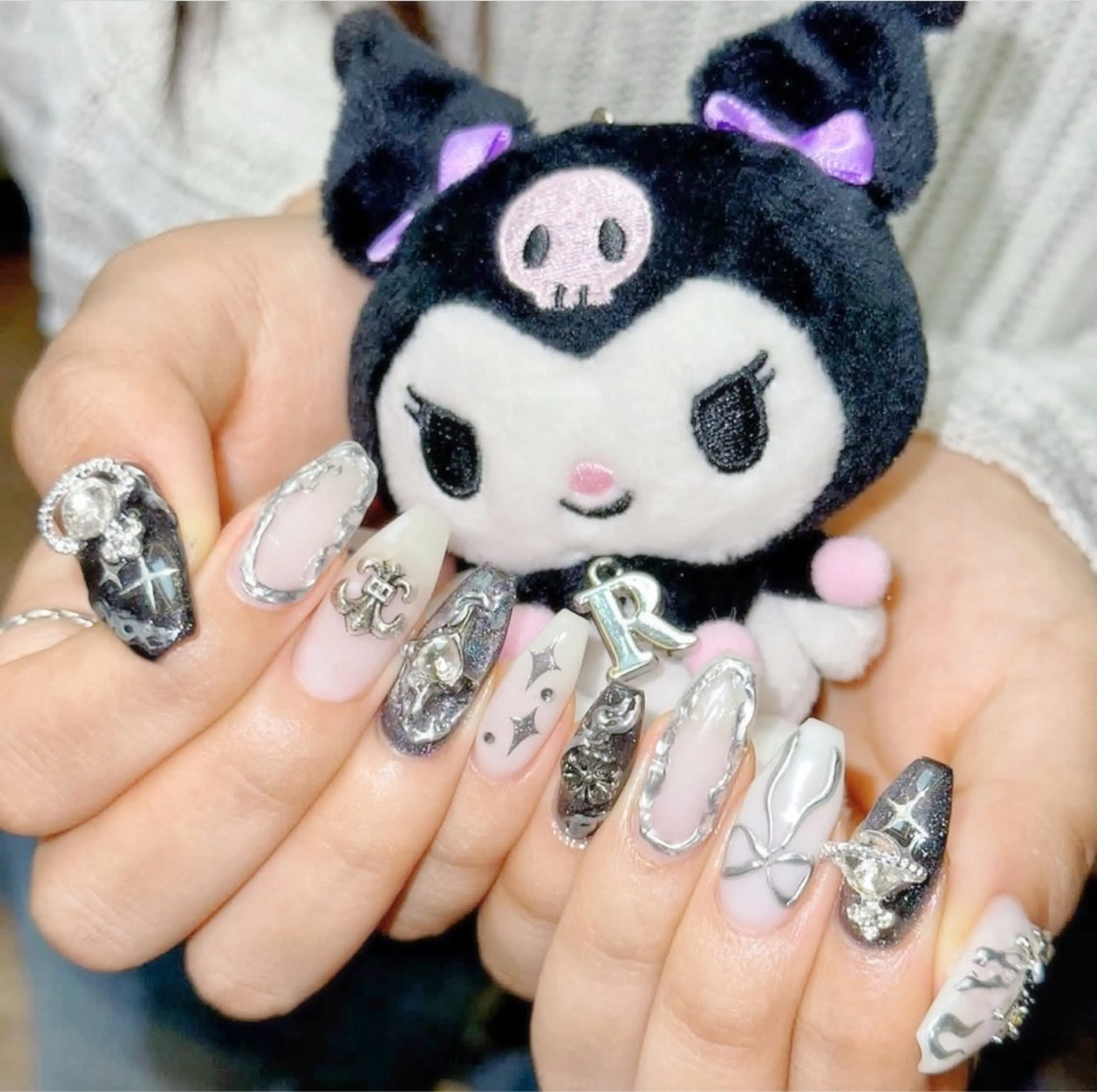 ネイル アニマル柄 オーロラネイル チークネイル フラッシュネイル ジェルネイル ハンドネイル Lina所属・Hina Nailのネイルデザイン