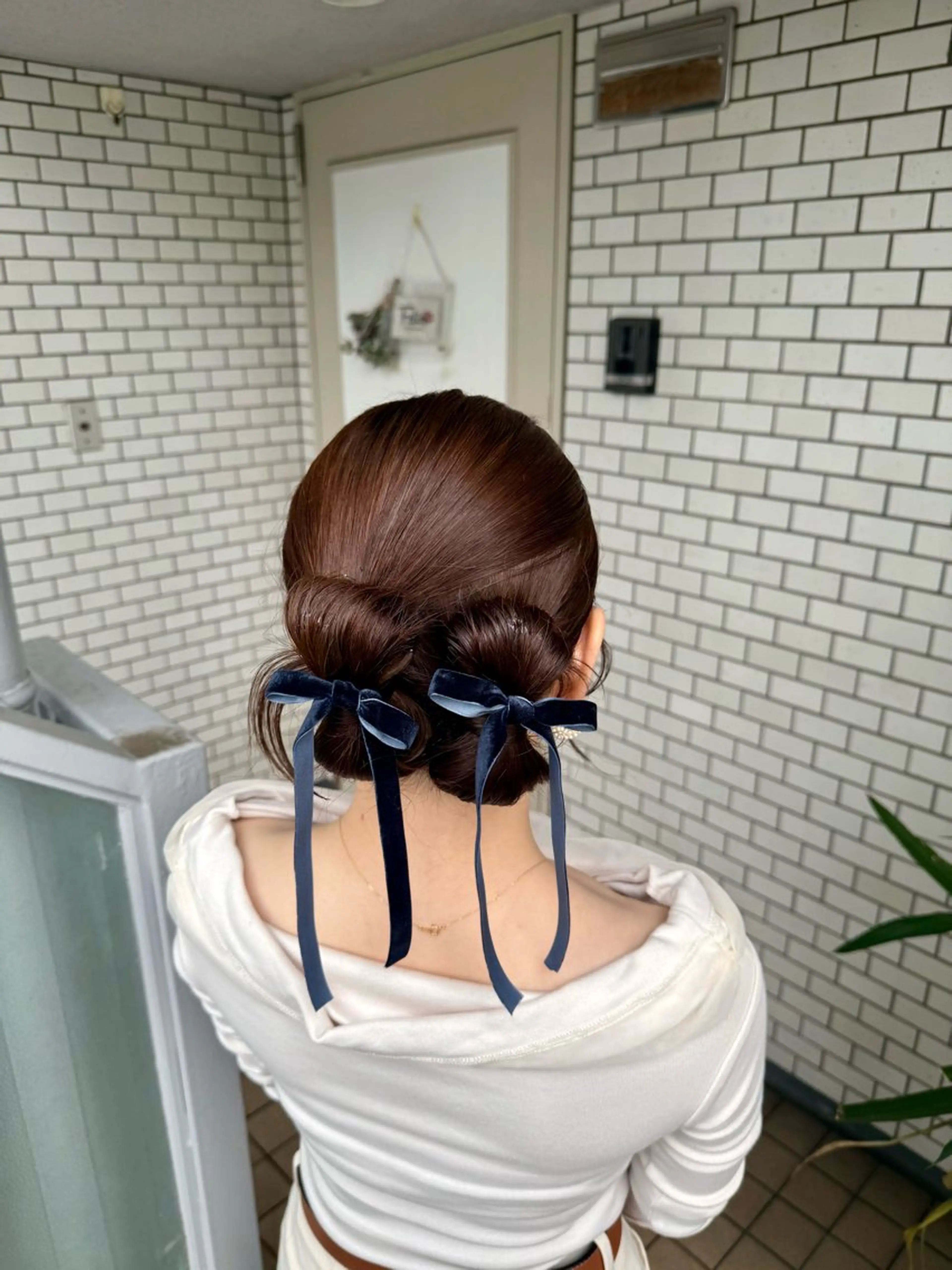 セミロング ヘアアレンジ 成人式 ハーフアップ 結婚式・ブライダル 卒業式のヘアスタイル ヘアセット 褒められヘアメイク /ボブ女子🐶みおのヘアスタイル