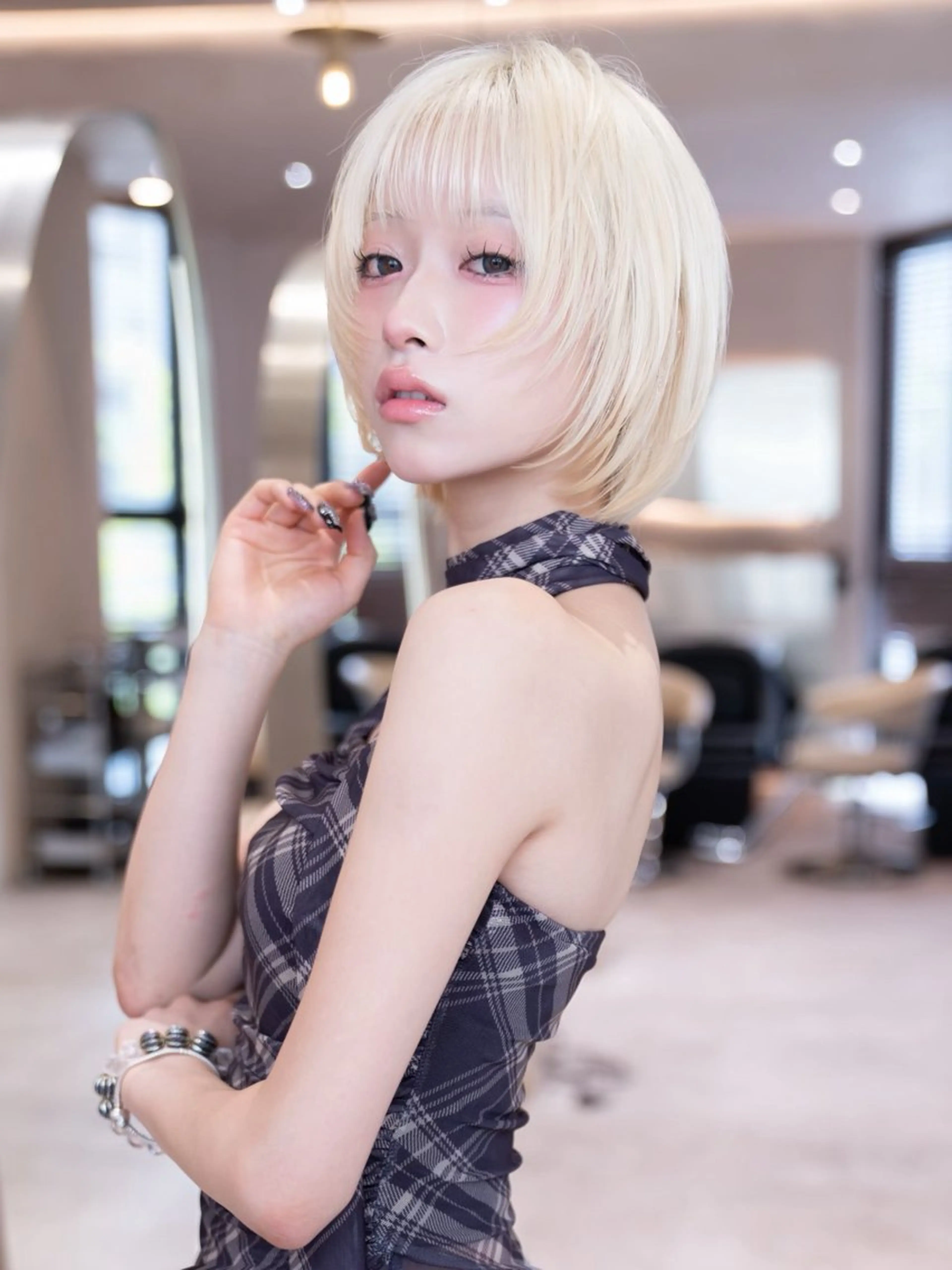 ミディアム カット トリートメント 渋谷/レイヤーボブ・ 韓国ボブ特化/楓のヘアスタイル