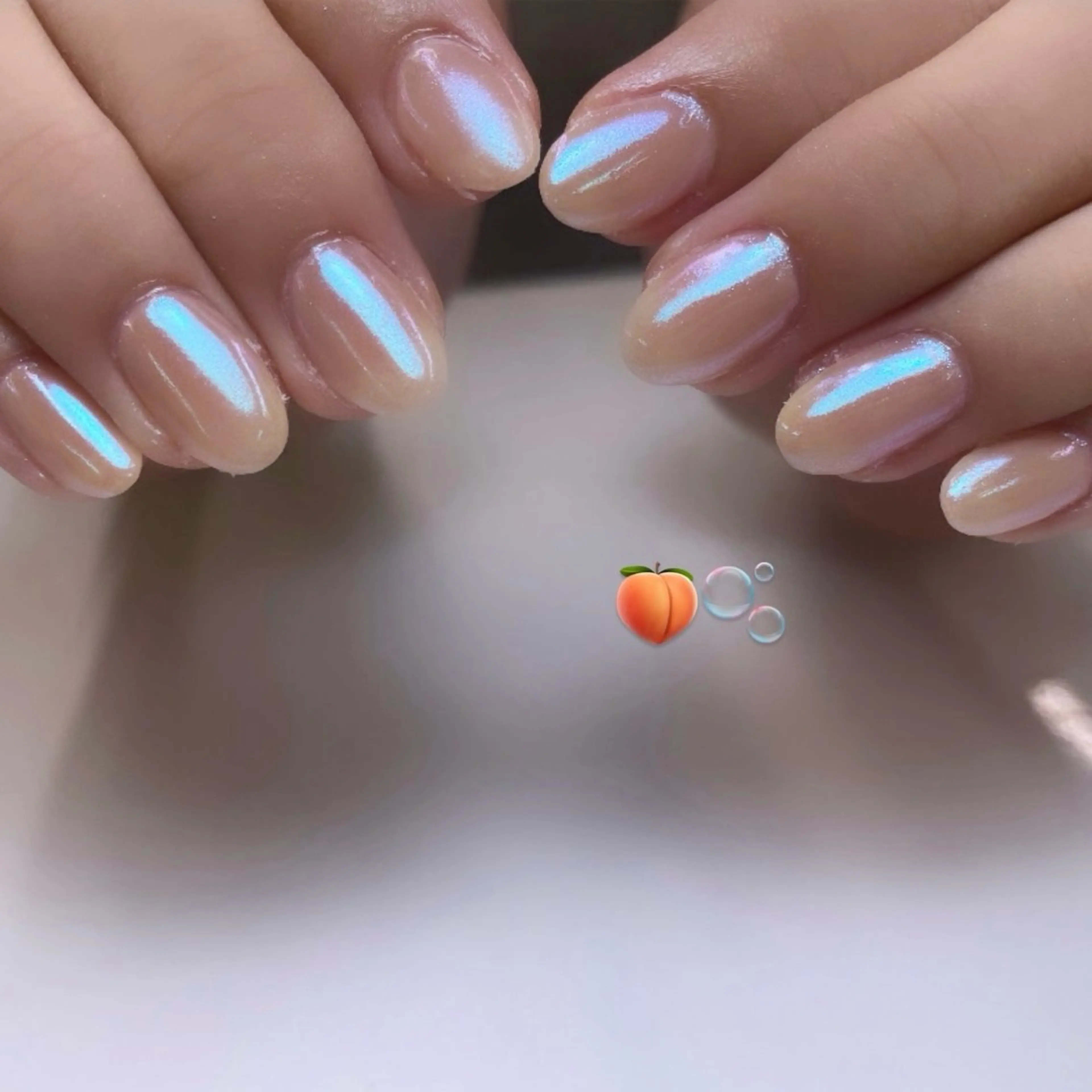 ネイル オーロラネイル ブルー Mellow【メロー】by Cherie la mer 船橋店所属・jrネイリスト モチヅキのネイルデザイン