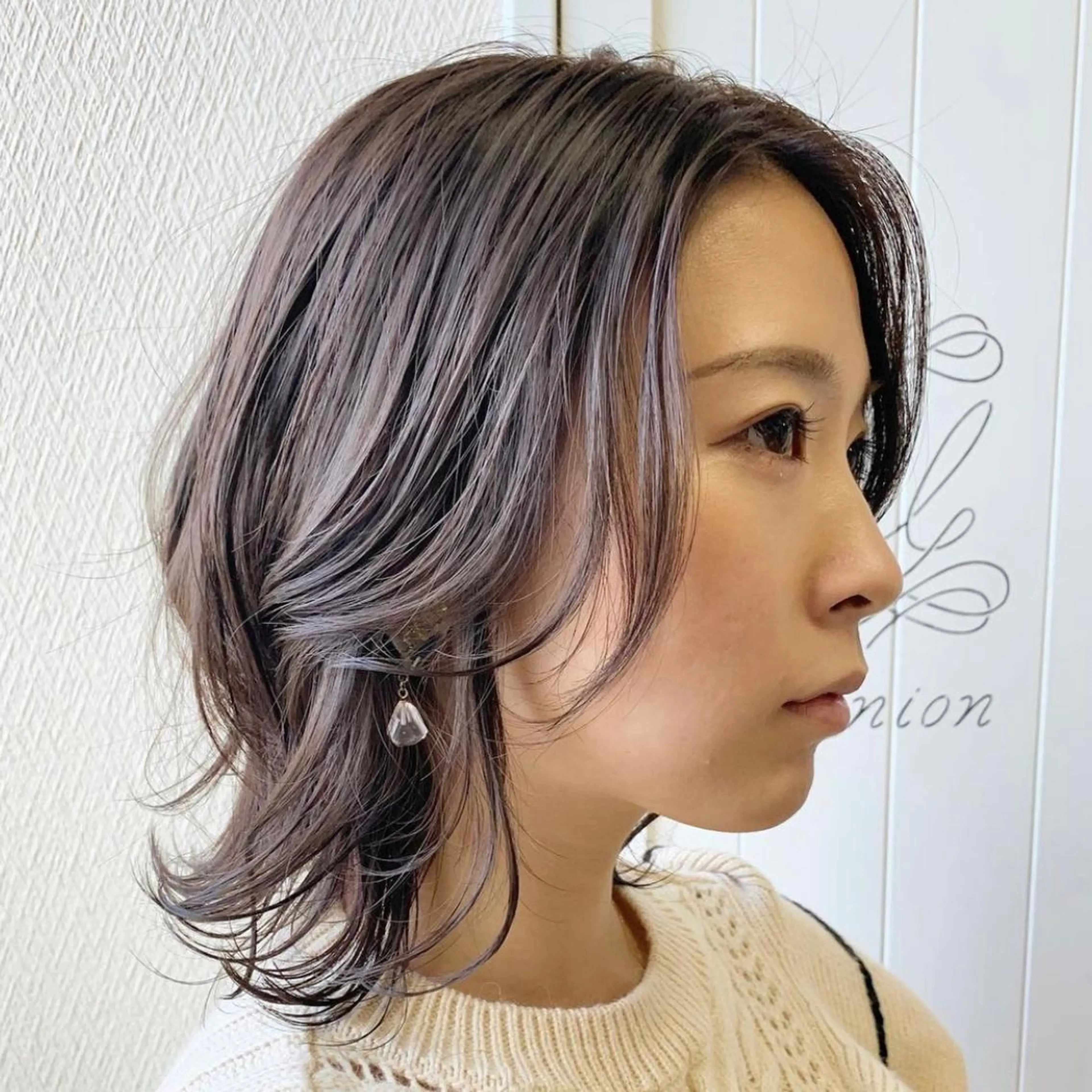 ミディアム カラー グレージュ レイヤーカット ウルフカット ウルフレイヤー 韓国ヘア /男女🍁 細江 美紅のヘアスタイル