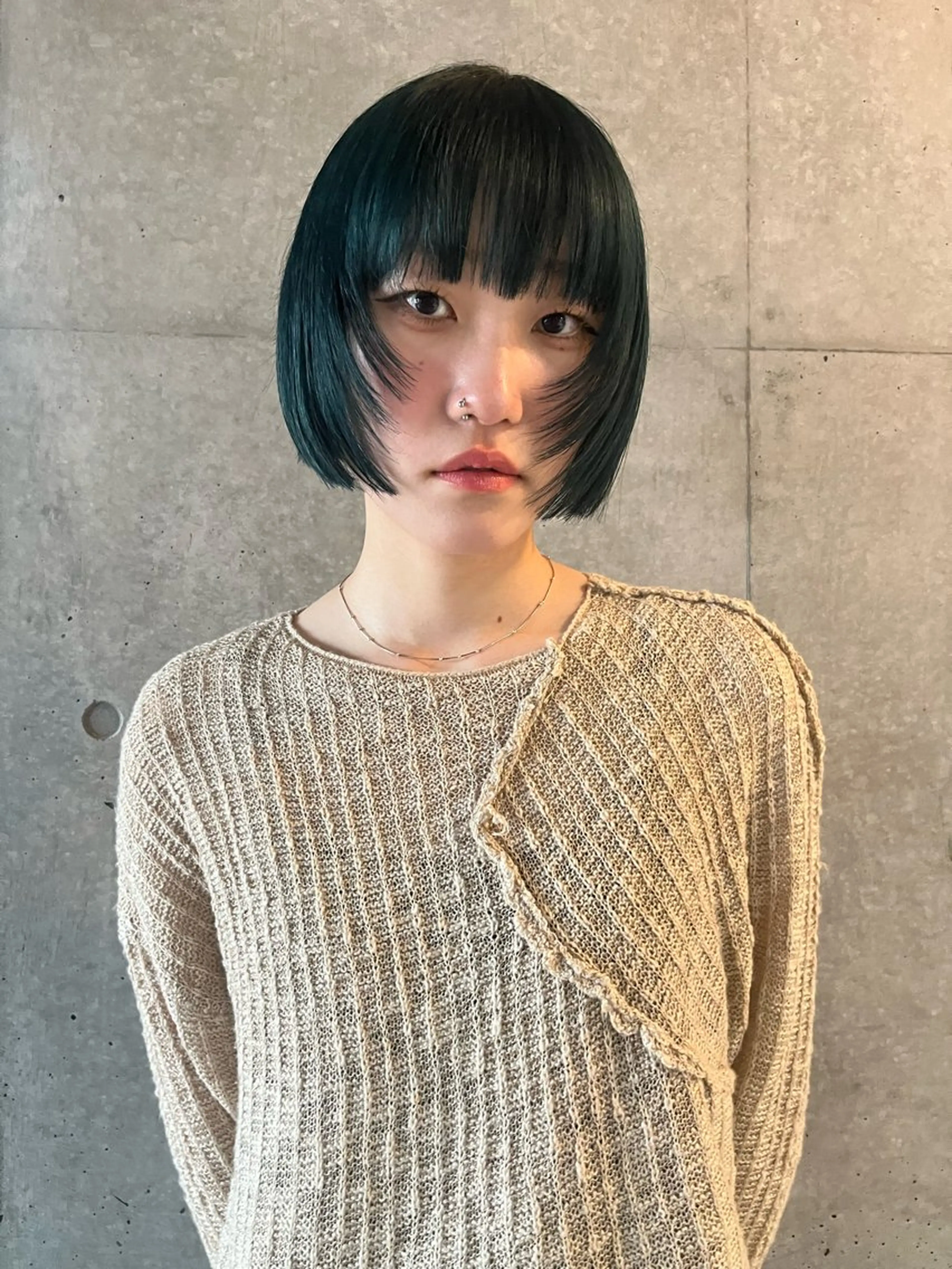 ショート ボブレイヤー ボブ 顔まわりレイヤー ハイレイヤー 韓国風ヘア カット ヘアカラー レイヤーカット/ウル フ　chinatsuのヘアスタイル
