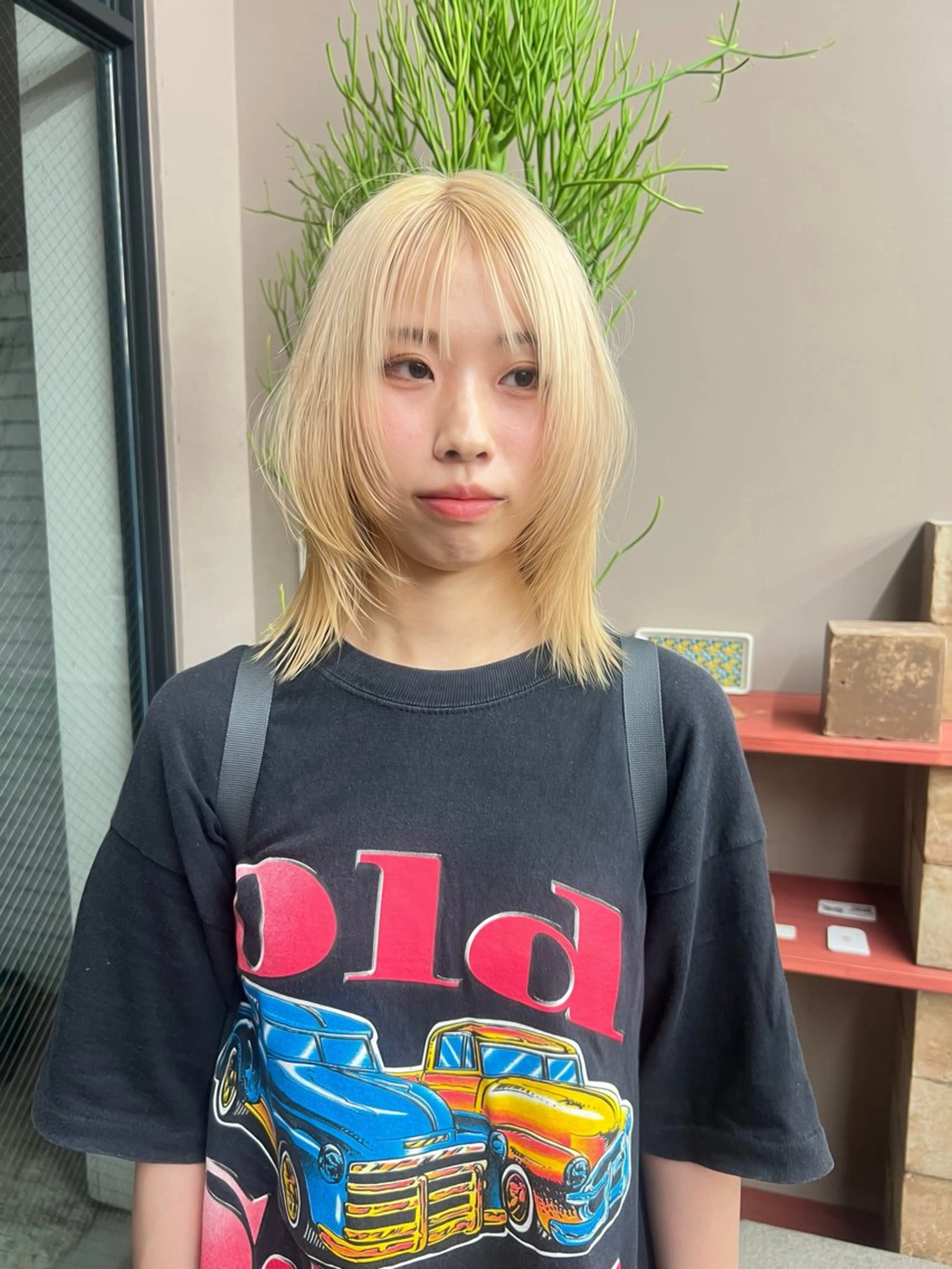 ミディアム カラー にこ /iciのヘアスタイル