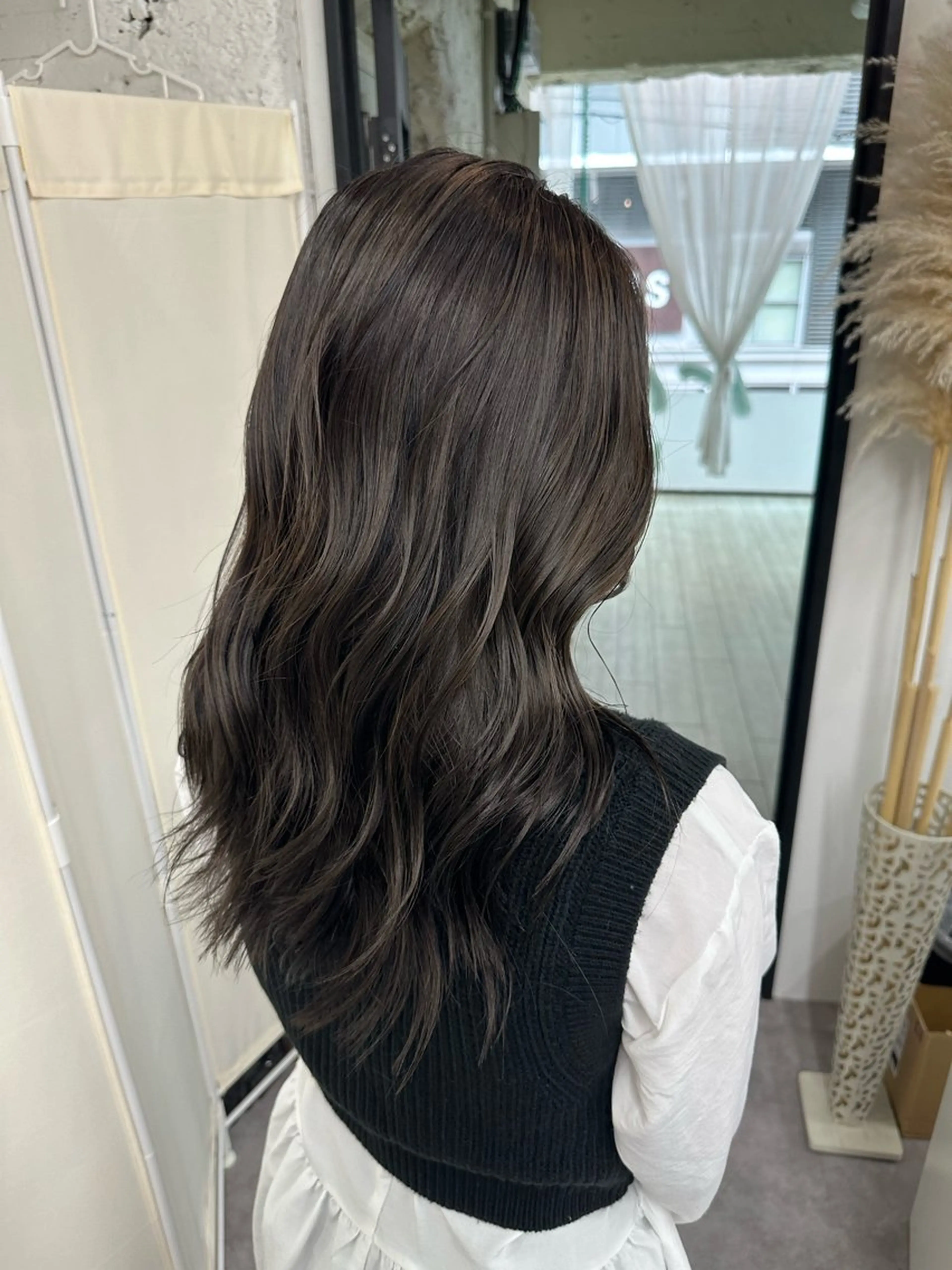 セミロング カラー ヘアアレンジ ヘアカラー トリートメント 久米 治仁のヘアスタイル