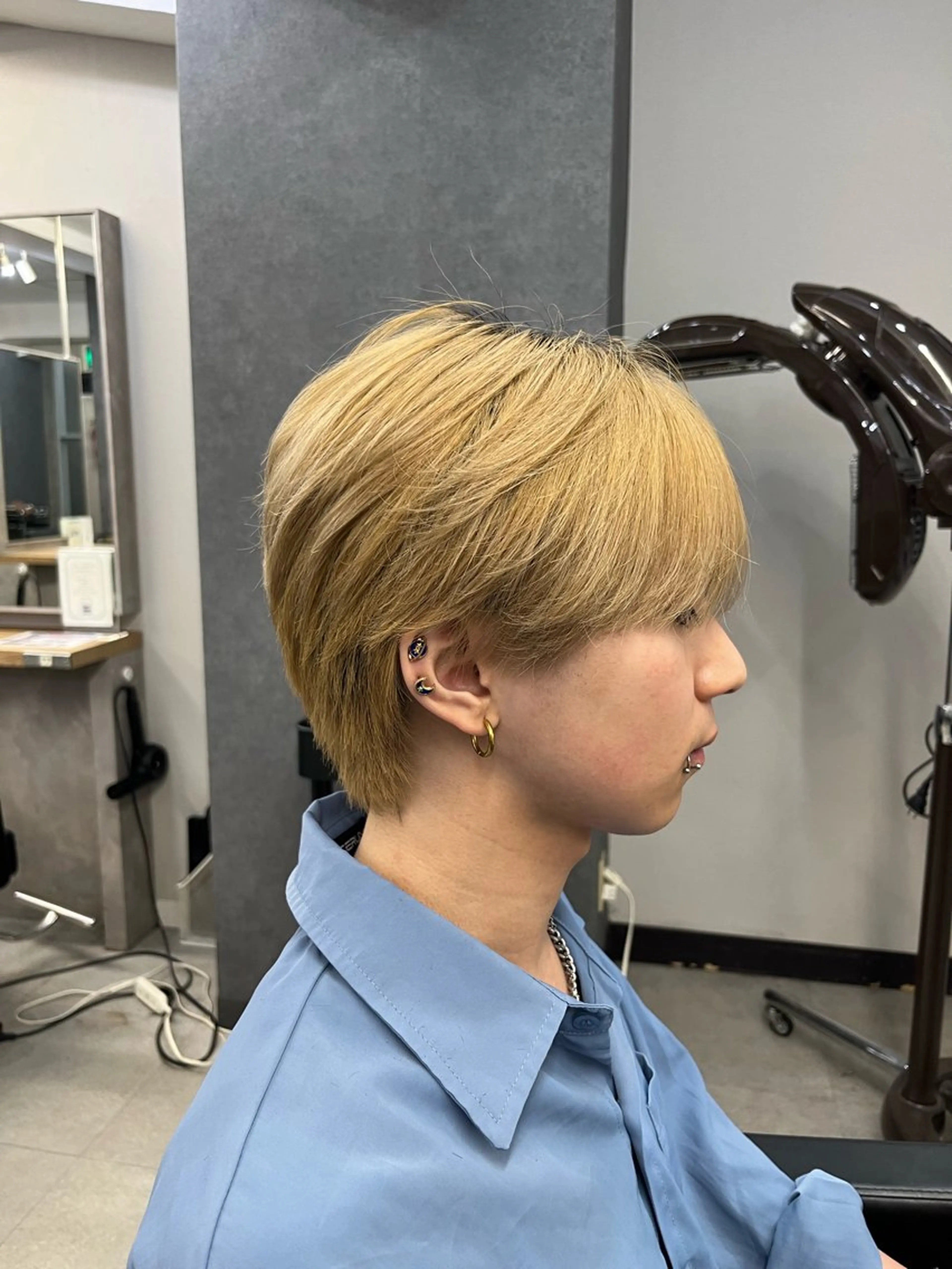 ミディアム カット AI TOKYO men's 渋谷所属・カマタ ハルキのヘアスタイル