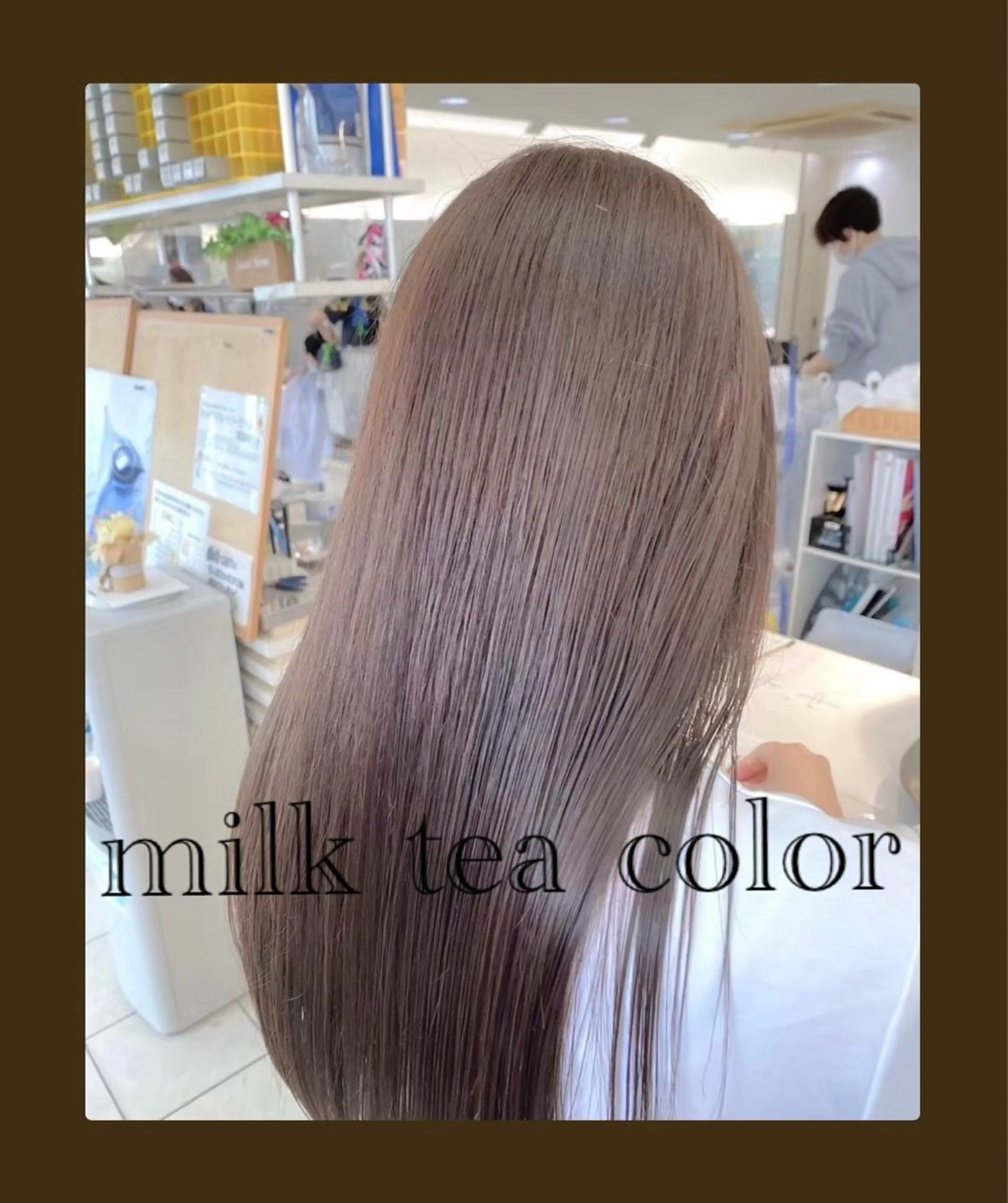 ロング カラー 切りっぱなしボブ ベージュカラー 黒髪 ブリーチ ブルーカラー ヘアカラー 縮毛矯正 トリートメント ✨透明感✨ ベージュYuikiのヘアスタイル