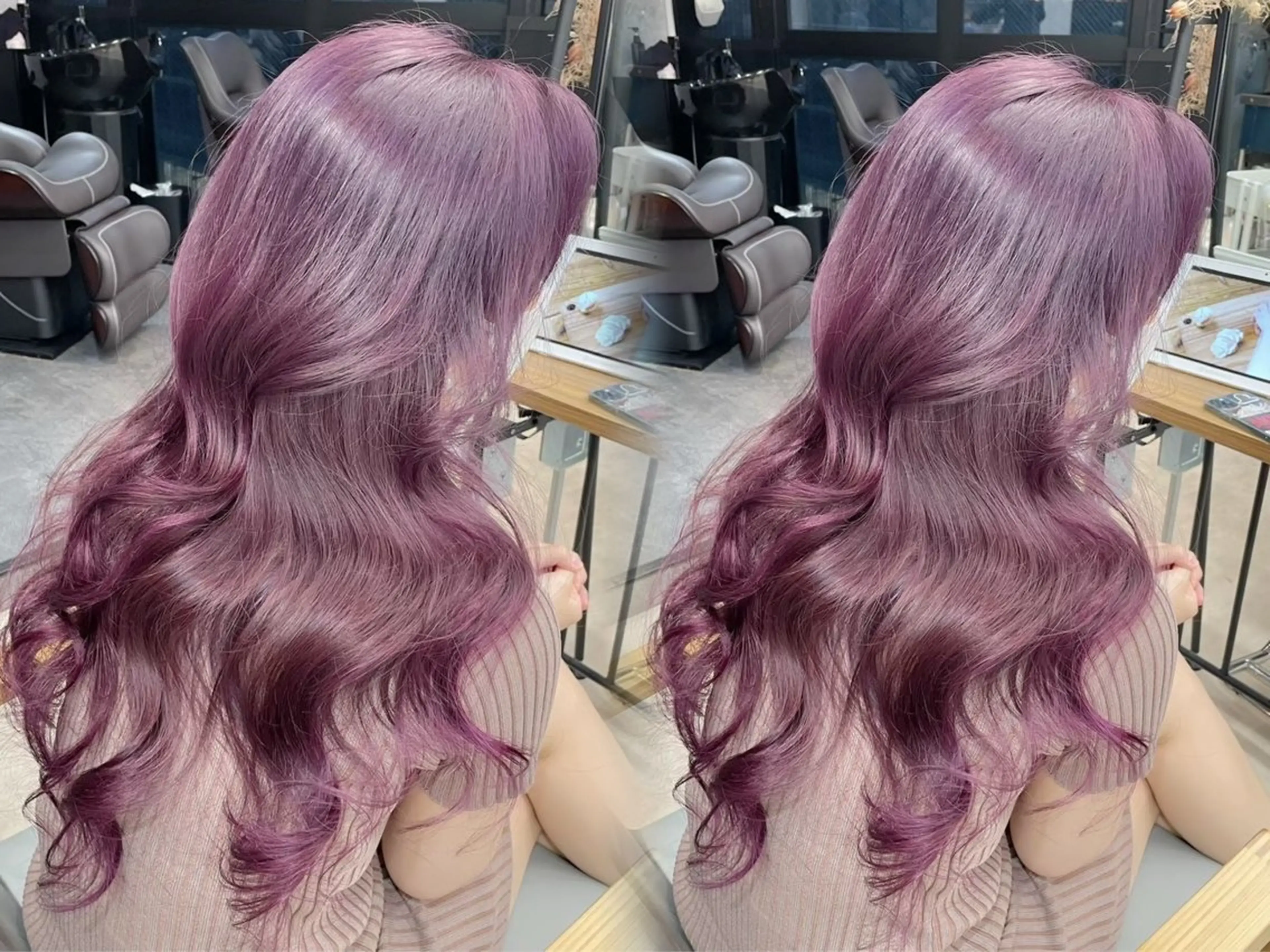 ロング カラー ピンク職人 秋カラーRIKU🎈のヘアスタイル