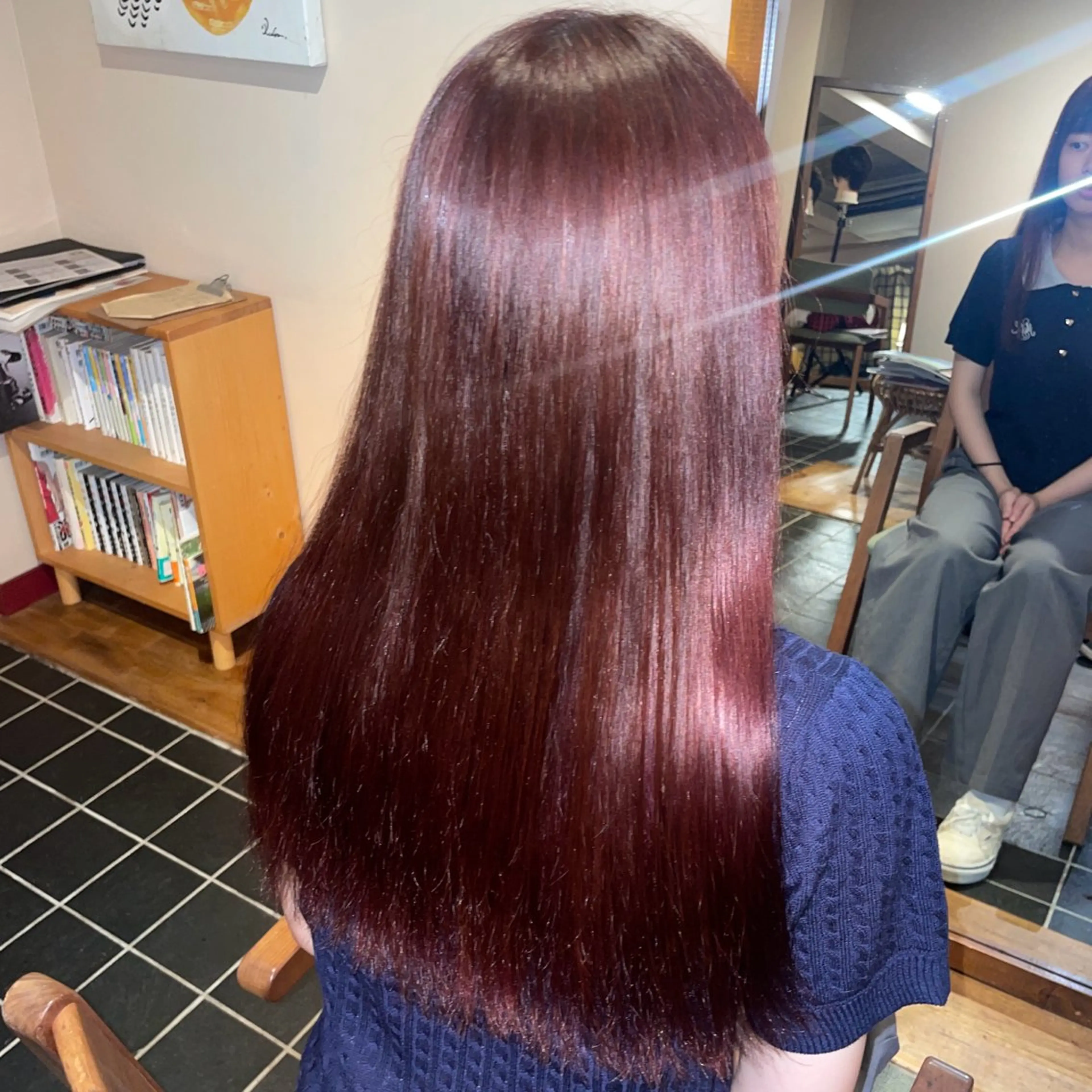 セミロング カラー ヘアカラー トリートメント スミレ／透明感カラー ／高円寺美容室のヘアスタイル