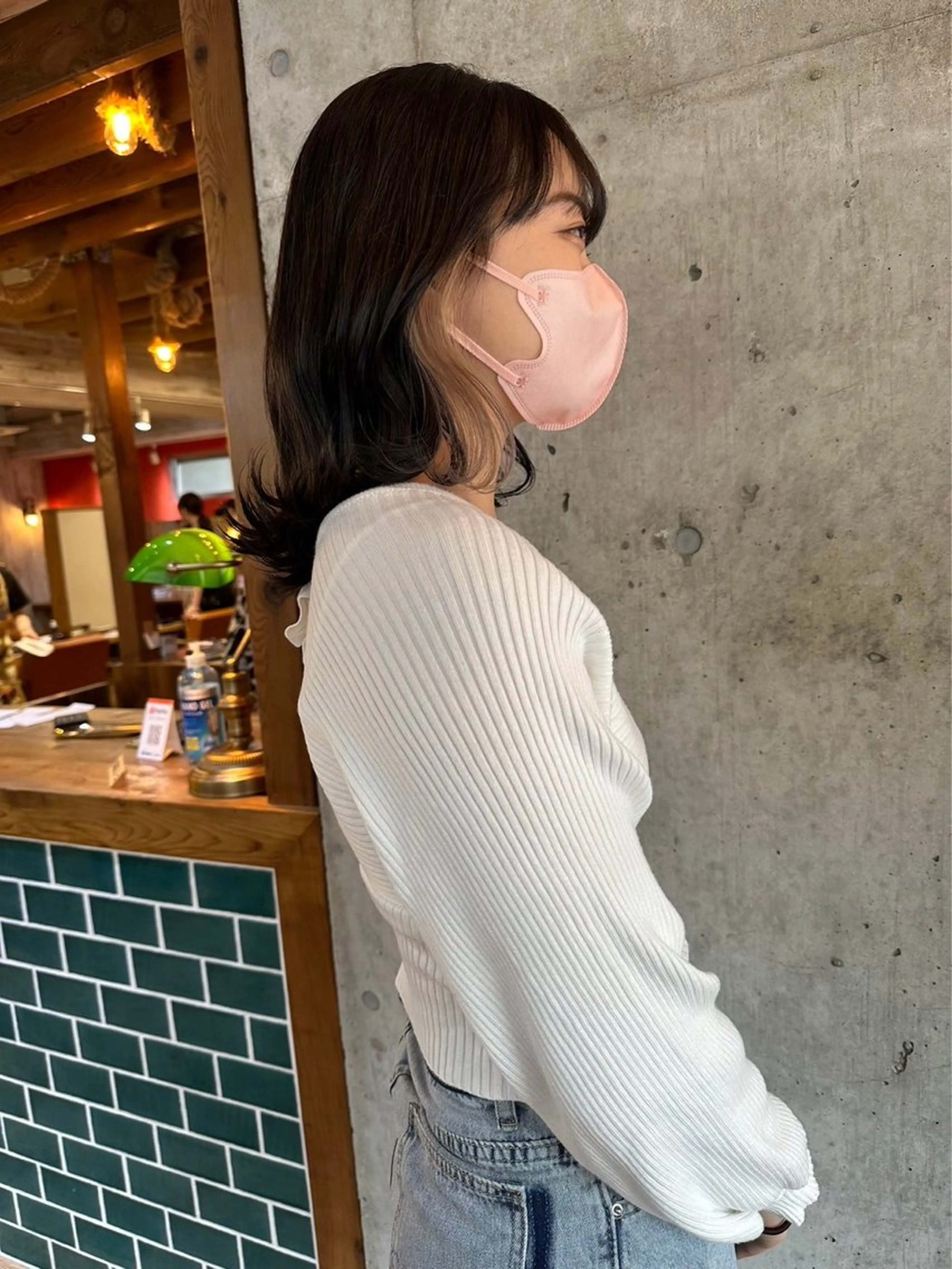 ミディアム ヘアカラー ♥️ボブ/ブリーチ なしカラー/mahoのヘアスタイル