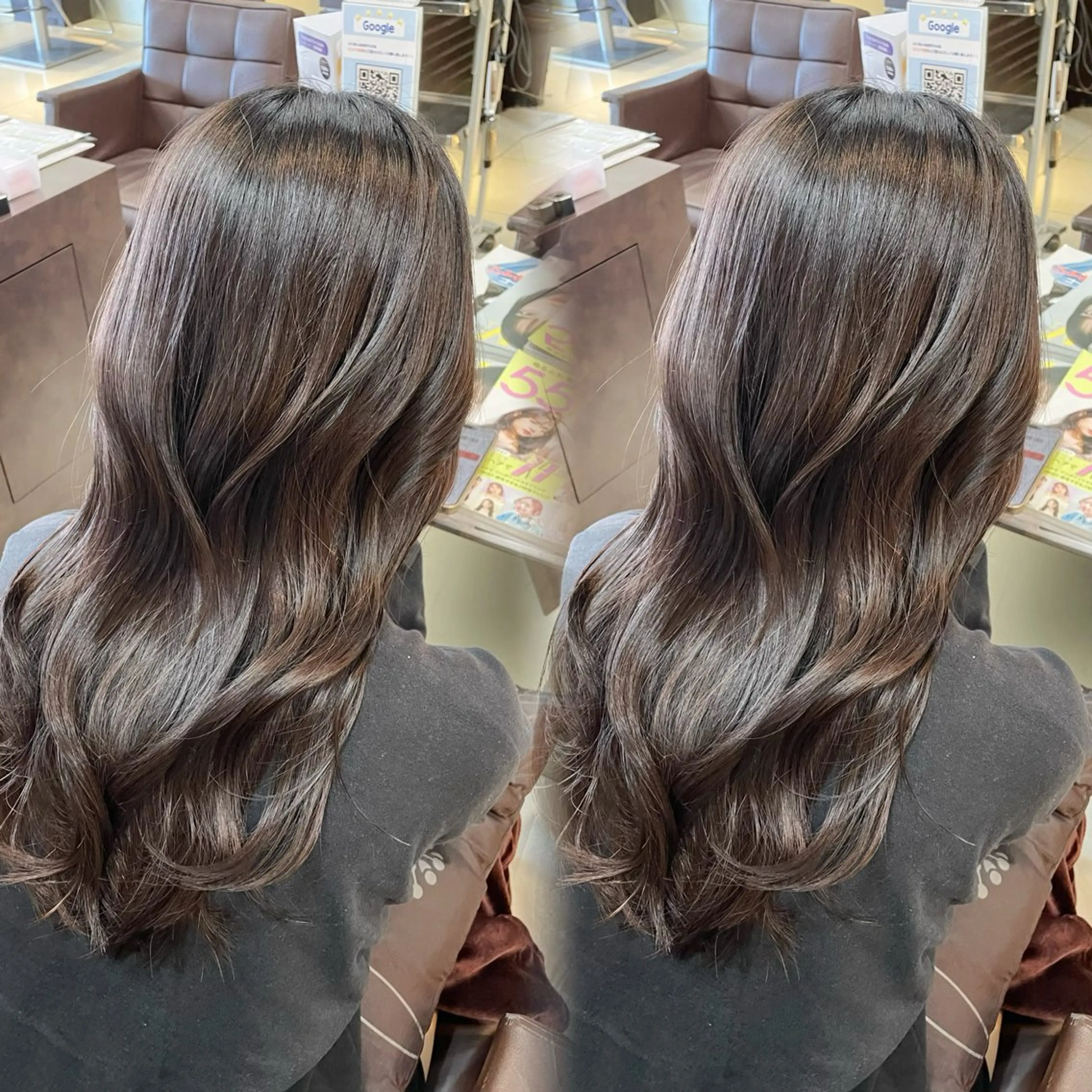 セミロング カラー カット ヘアカラー トリートメント 🤎韓国ヘア ベージュまゆか🤎のヘアスタイル