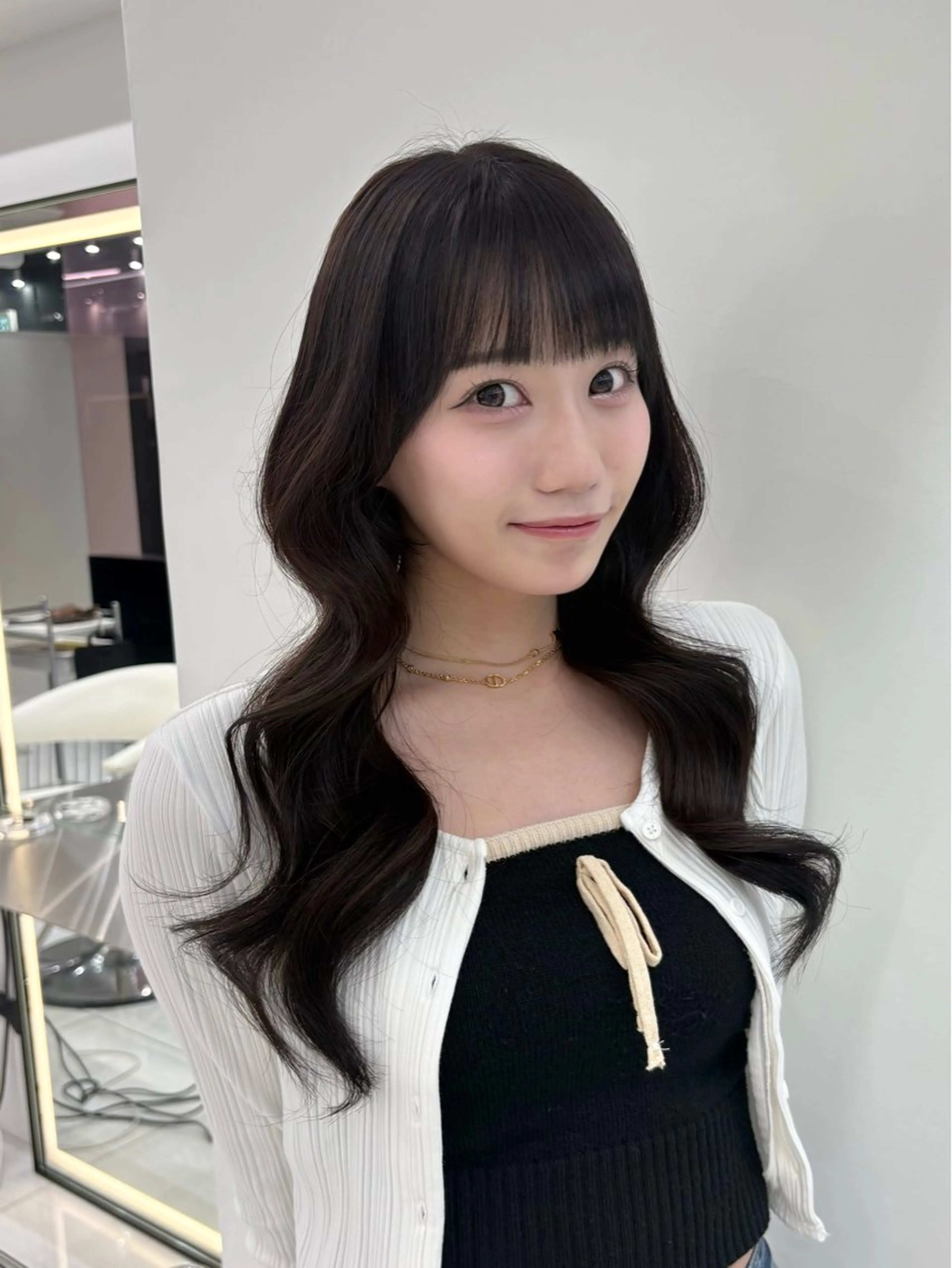 セミロング カラー ヘアカラー トリートメント 新宿/韓国ヘア 中明度カラー/かやのヘアスタイル