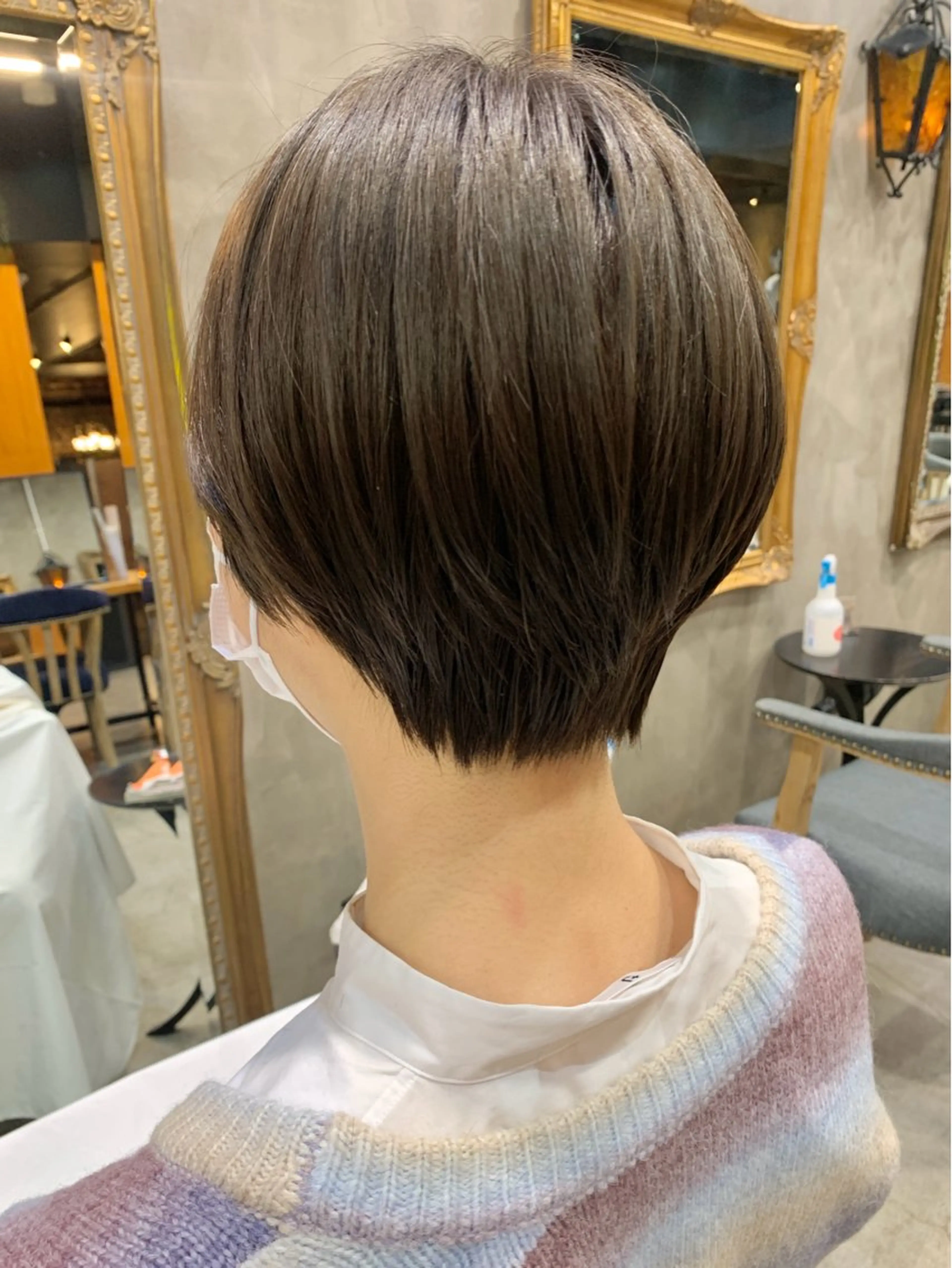 ショート カラー パーマ ヘアアレンジ レイヤー/ 透明感カラー/マドカのヘアスタイル