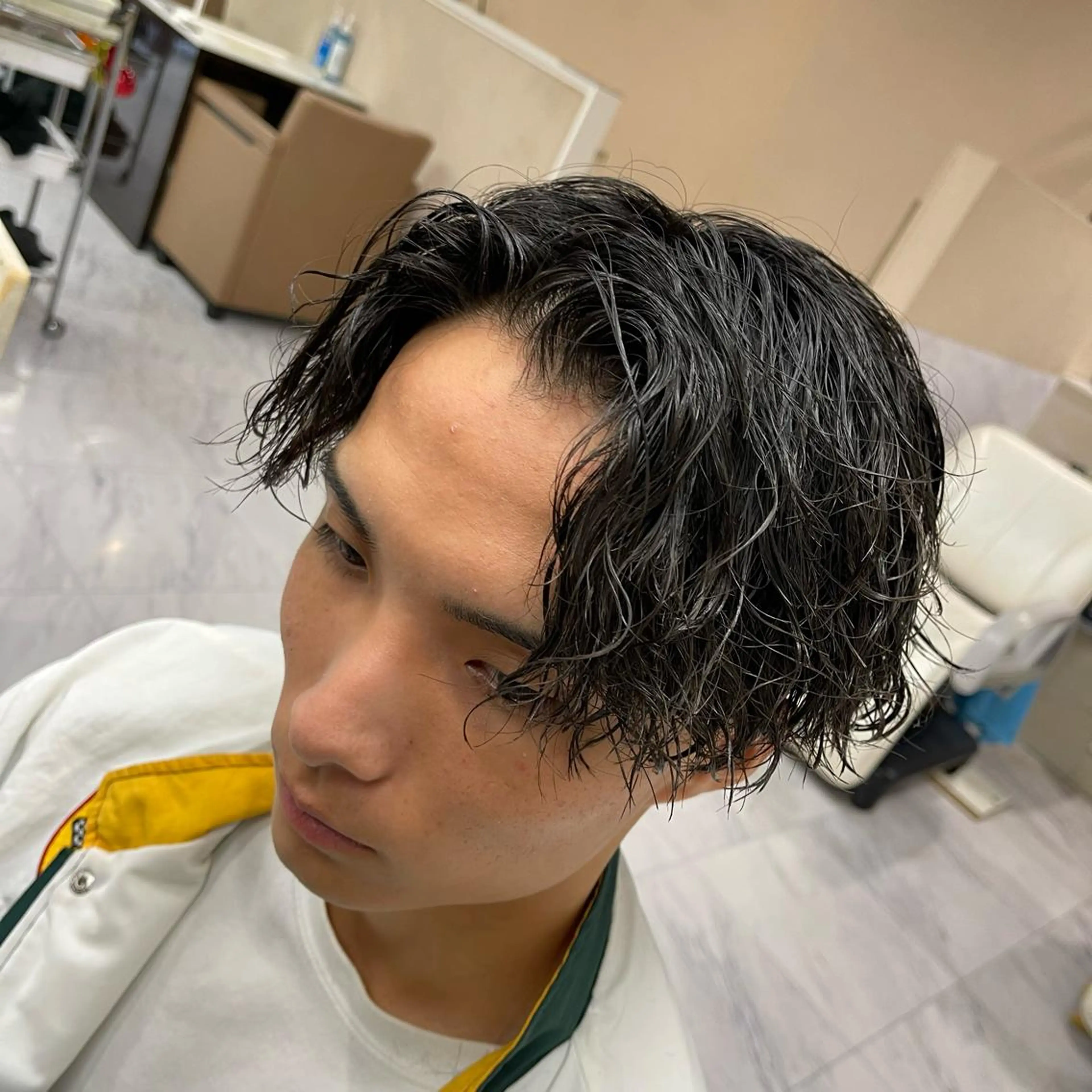 ショート メンズ カット パーマ トリートメント ✨メンズ支持率no1 野上✨のヘアスタイル