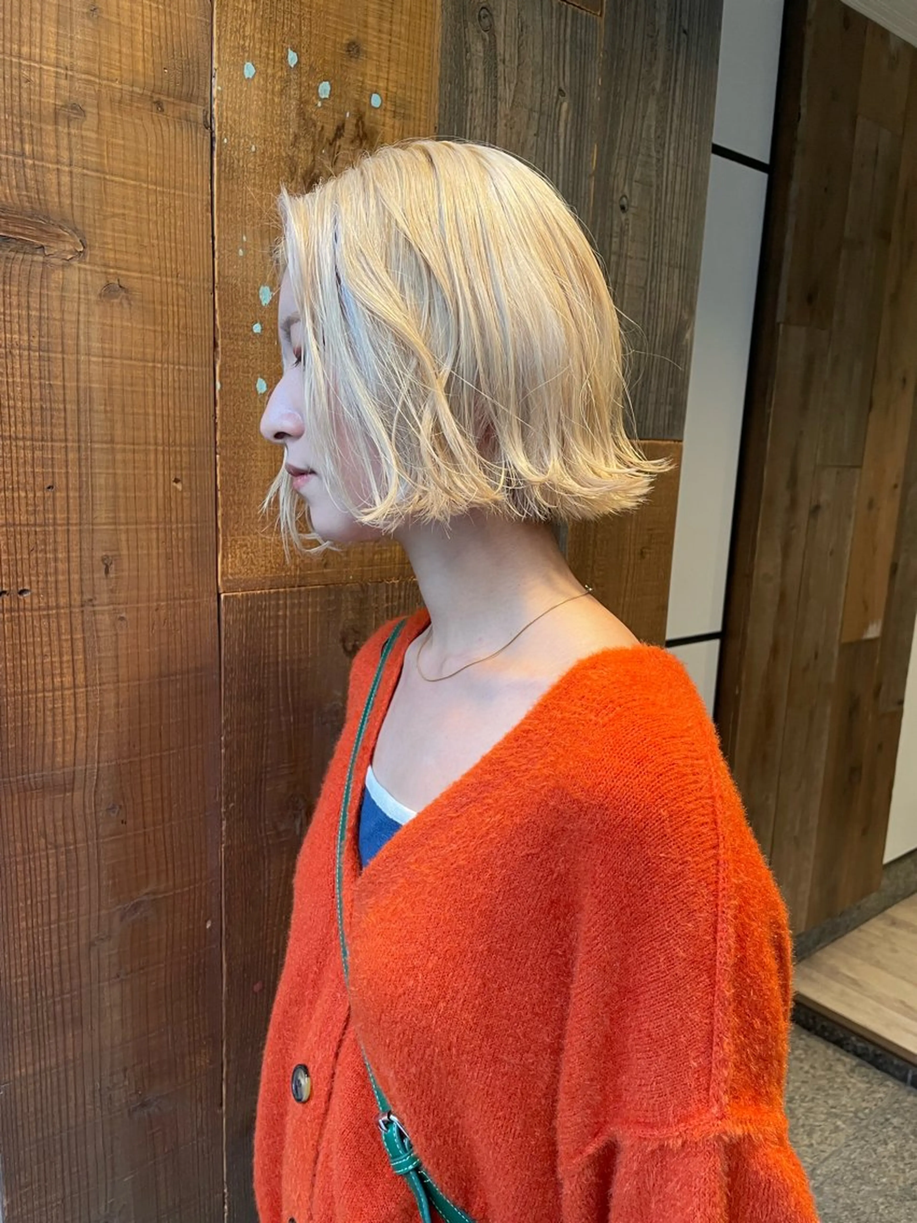 ショート カラー ブロンド カット ヘアカラー トリートメント 渋谷 留菜のヘアスタイル