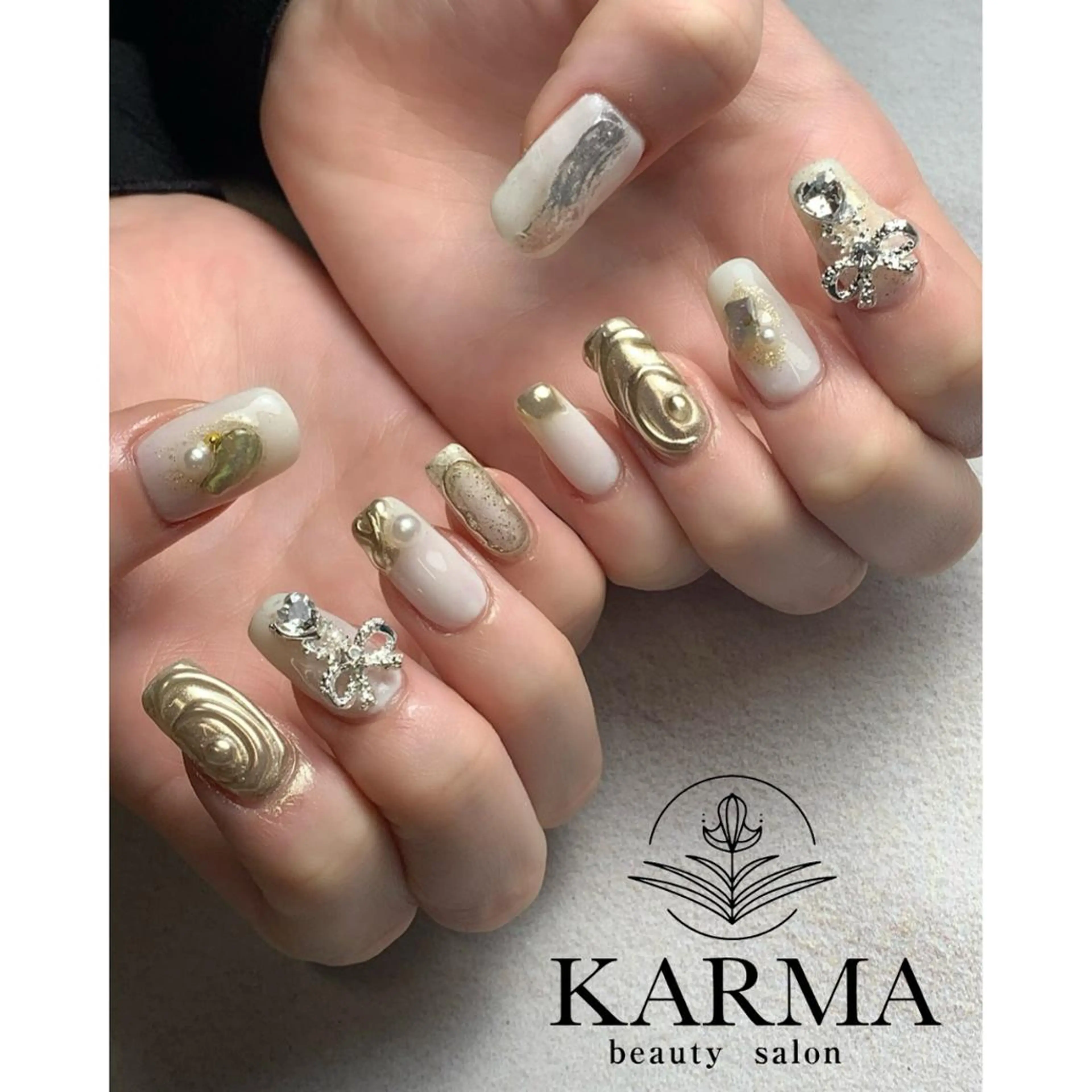 ロング ハンドネイル KARMA salonのネイルデザイン