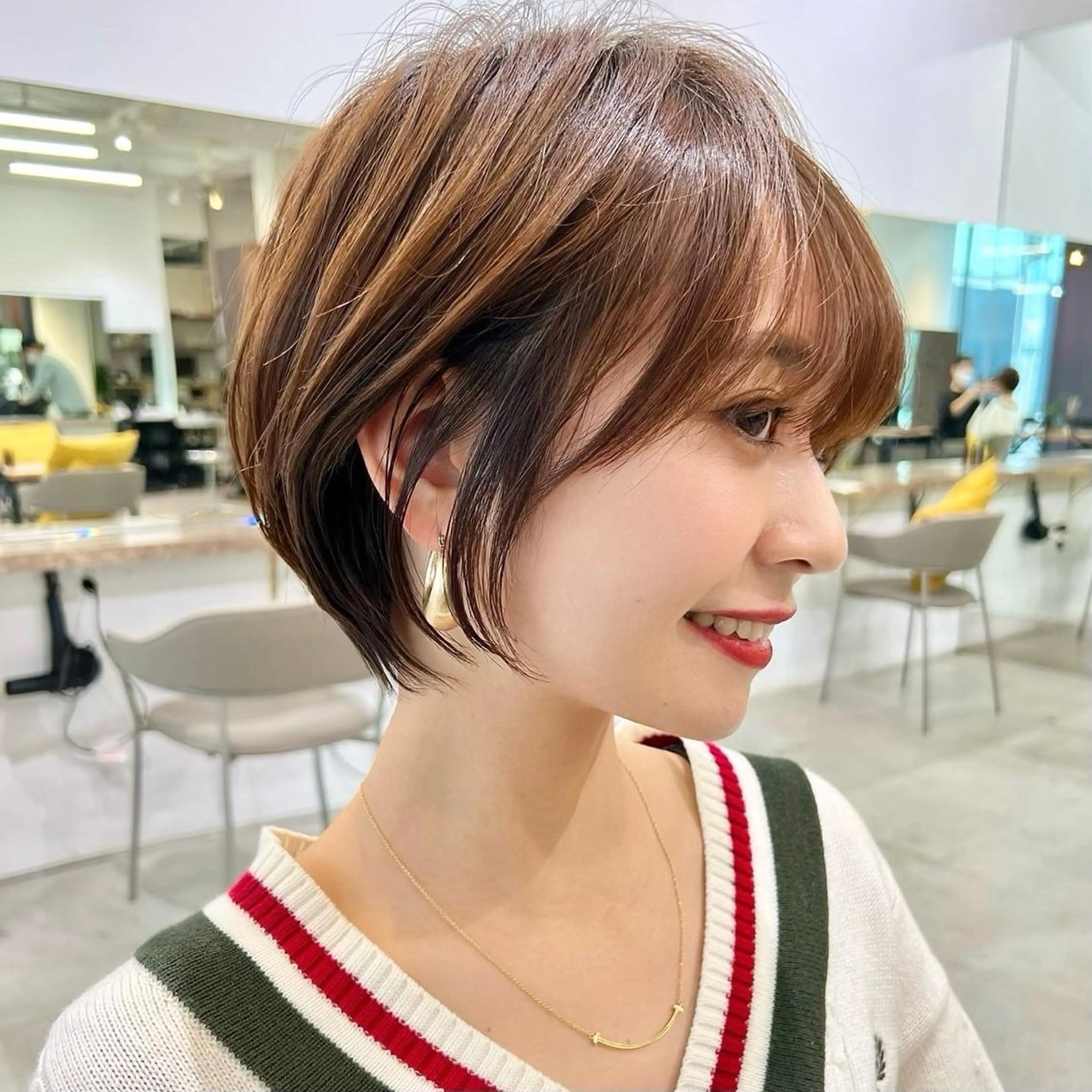 ショート ショートボブ ボブ ショートヘア i.GINZA所属・艶ハイトーン/ /ショート特化のヘアスタイル