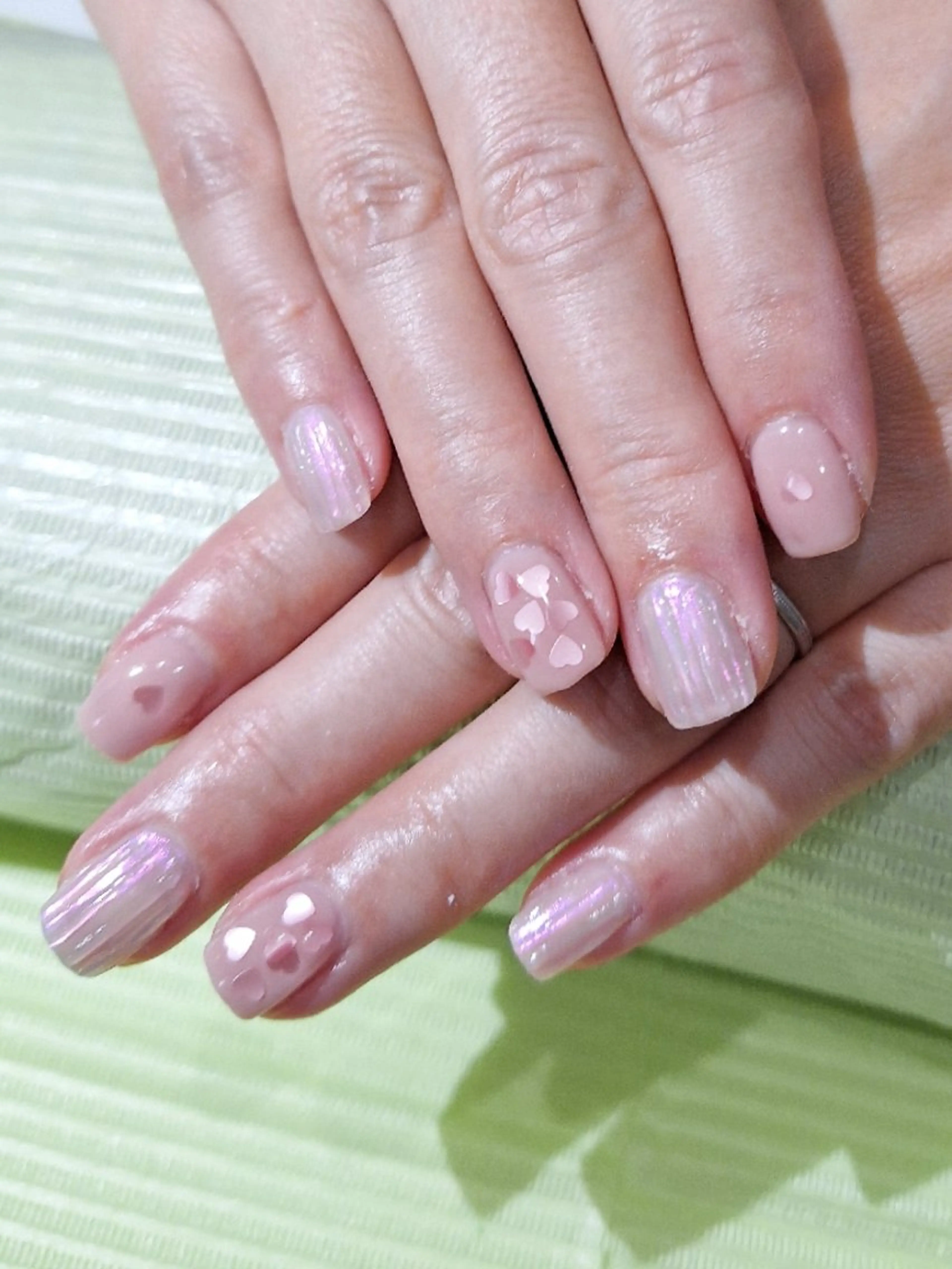 ネイル ピンク スクエアネイル 🌸AoiNail  studio🌸のネイルデザイン