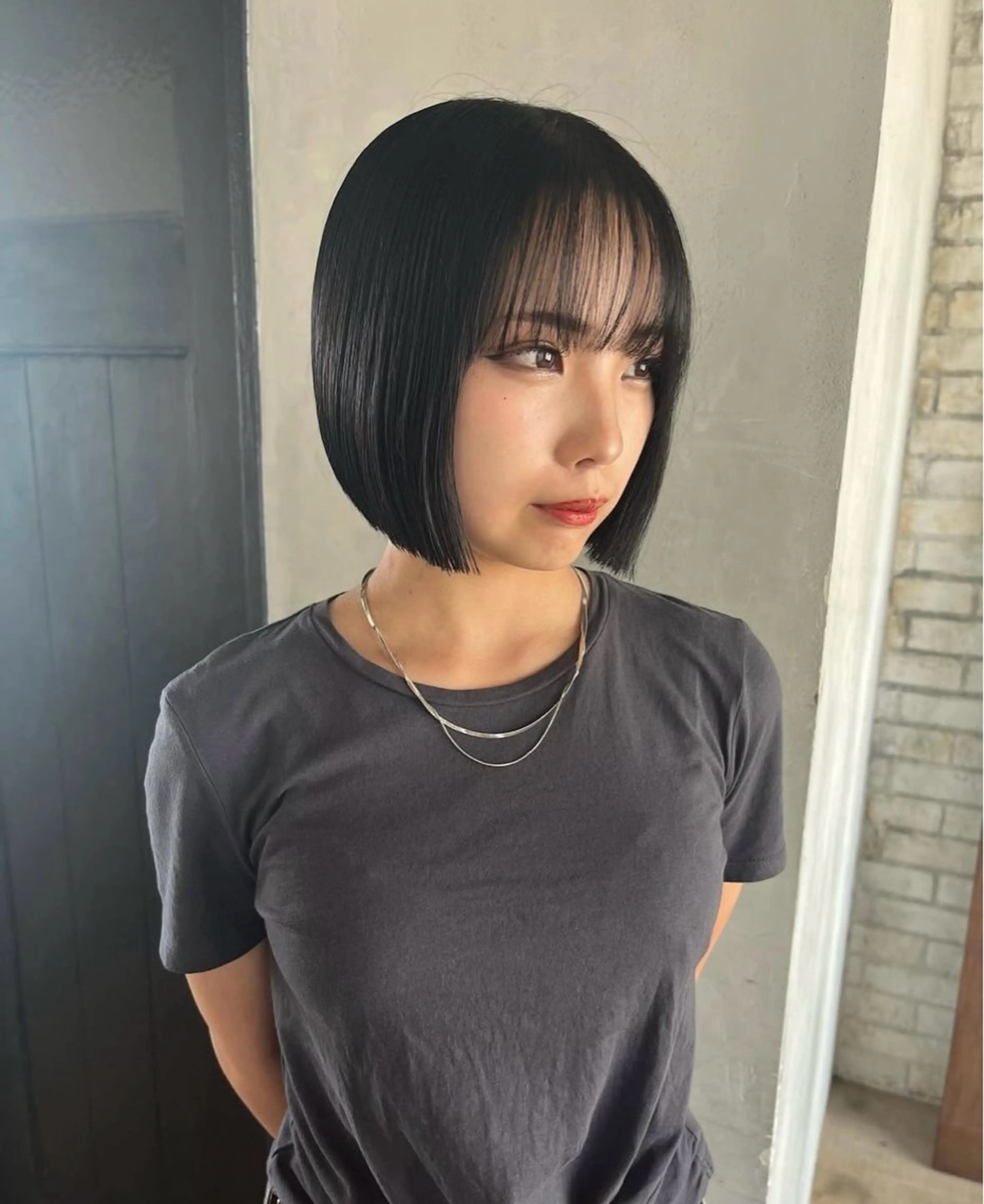 ショート カラー ボブ 似合わせカット カット ヘアカラー いあと/髪質改善 /レイヤー/韓国風のヘアスタイル
