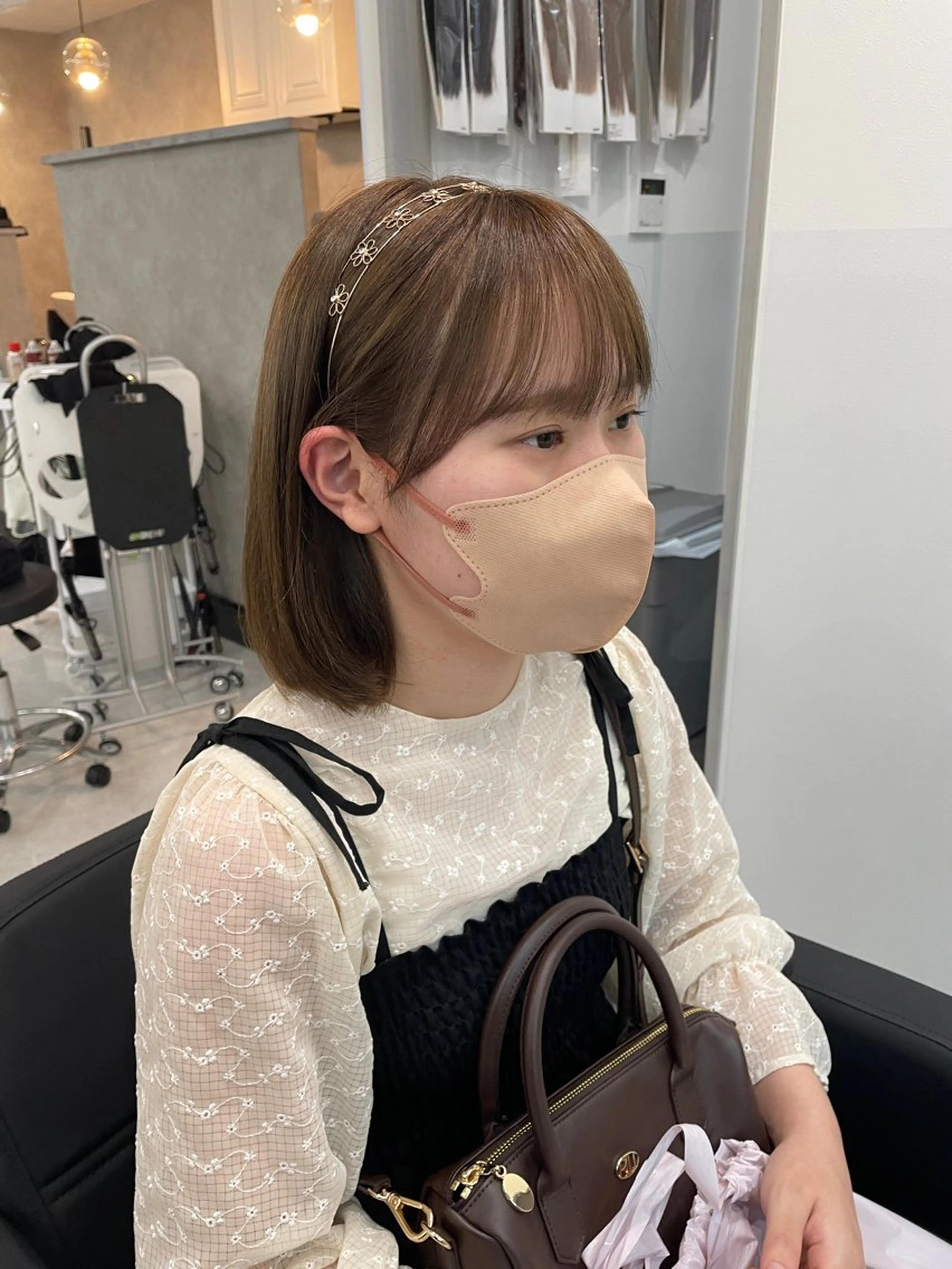ショート カラー ベージュカラー ヘアカラー Hana ♡ marshu梅田のヘアスタイル