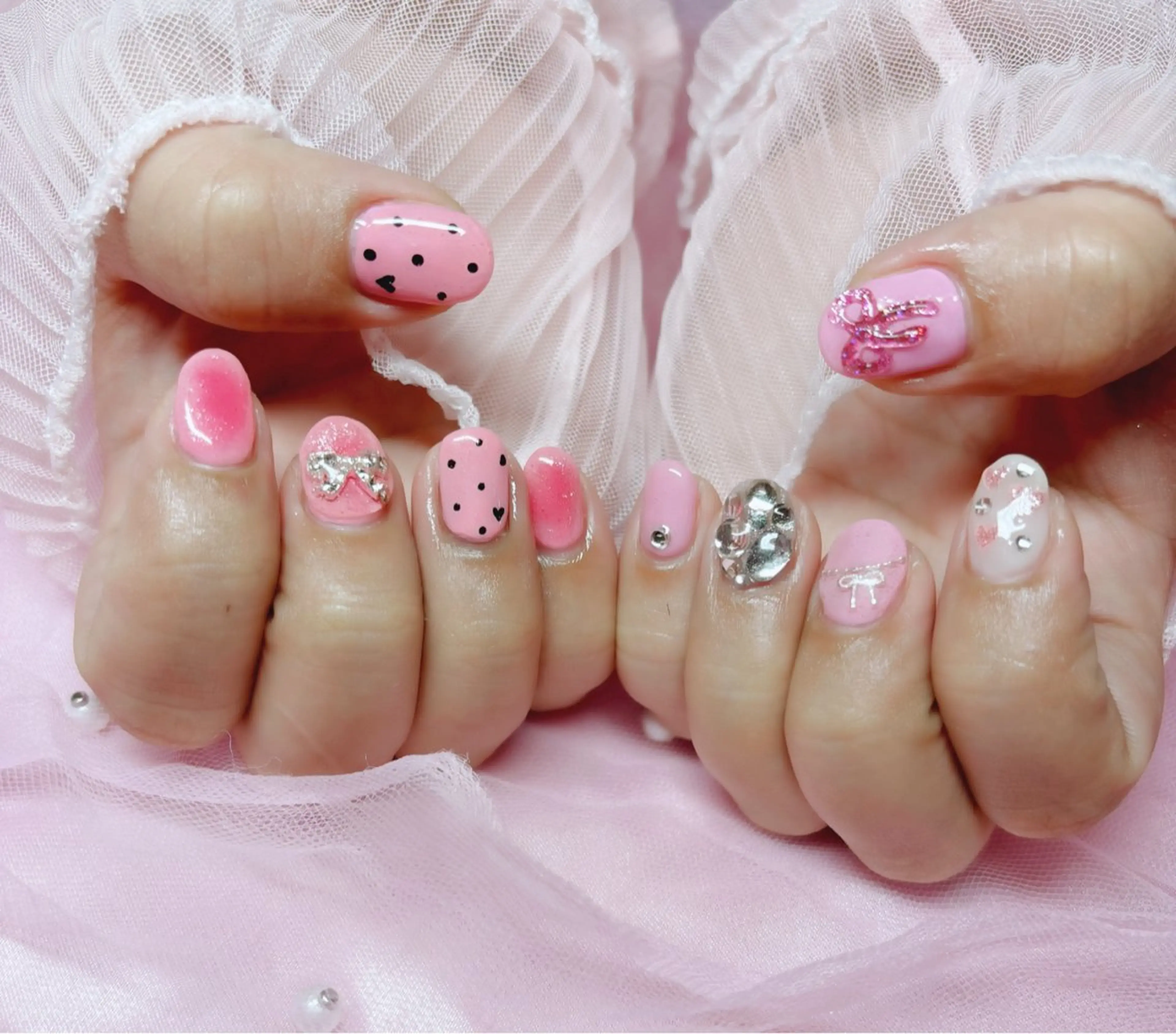 ネイル ピンク ハンドネイル Nail Salon macherieのネイルデザイン