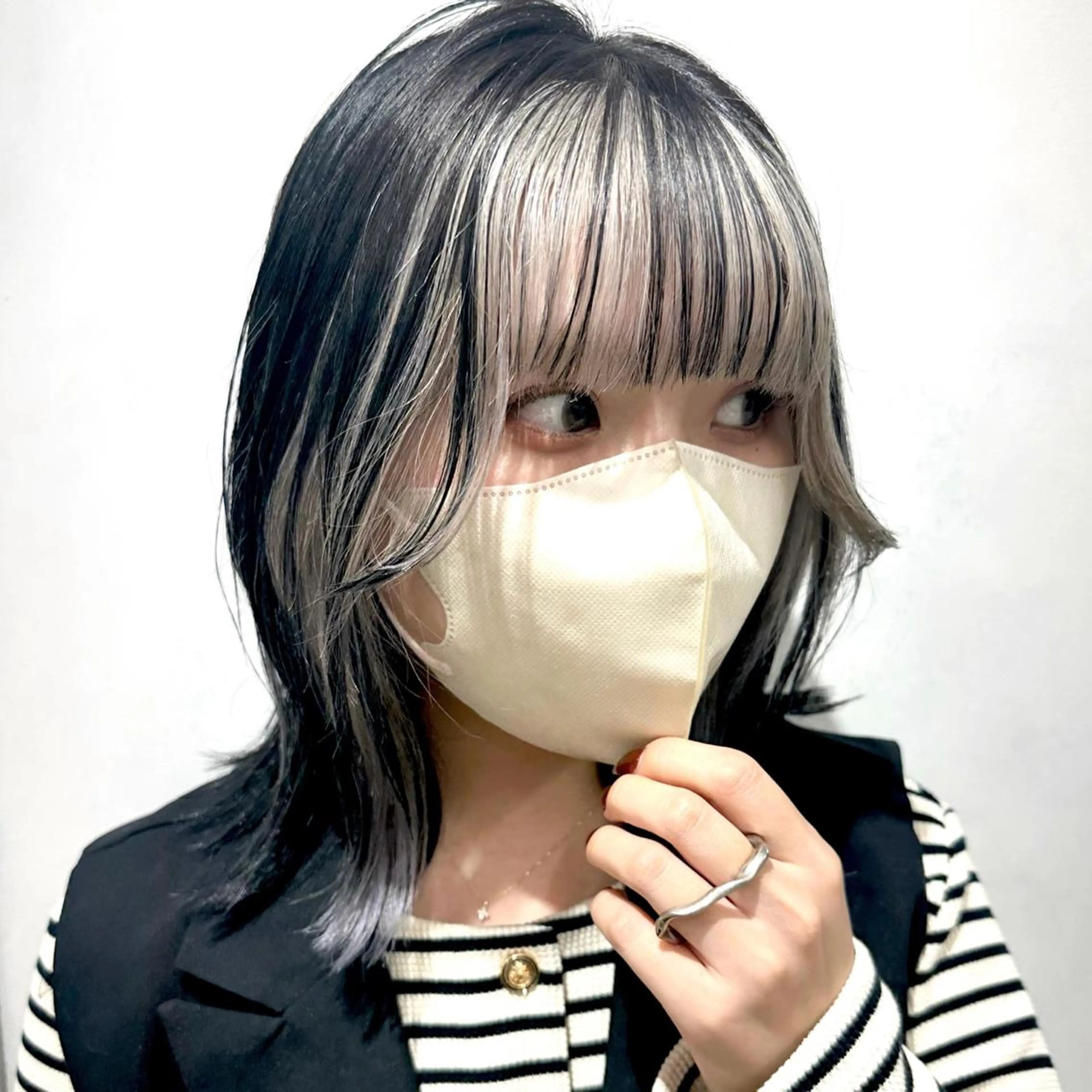 ミディアム カラー カット ヘアカラー トリートメント デザインカラー/パー マ🦖外岡咲希🦖のヘアスタイル