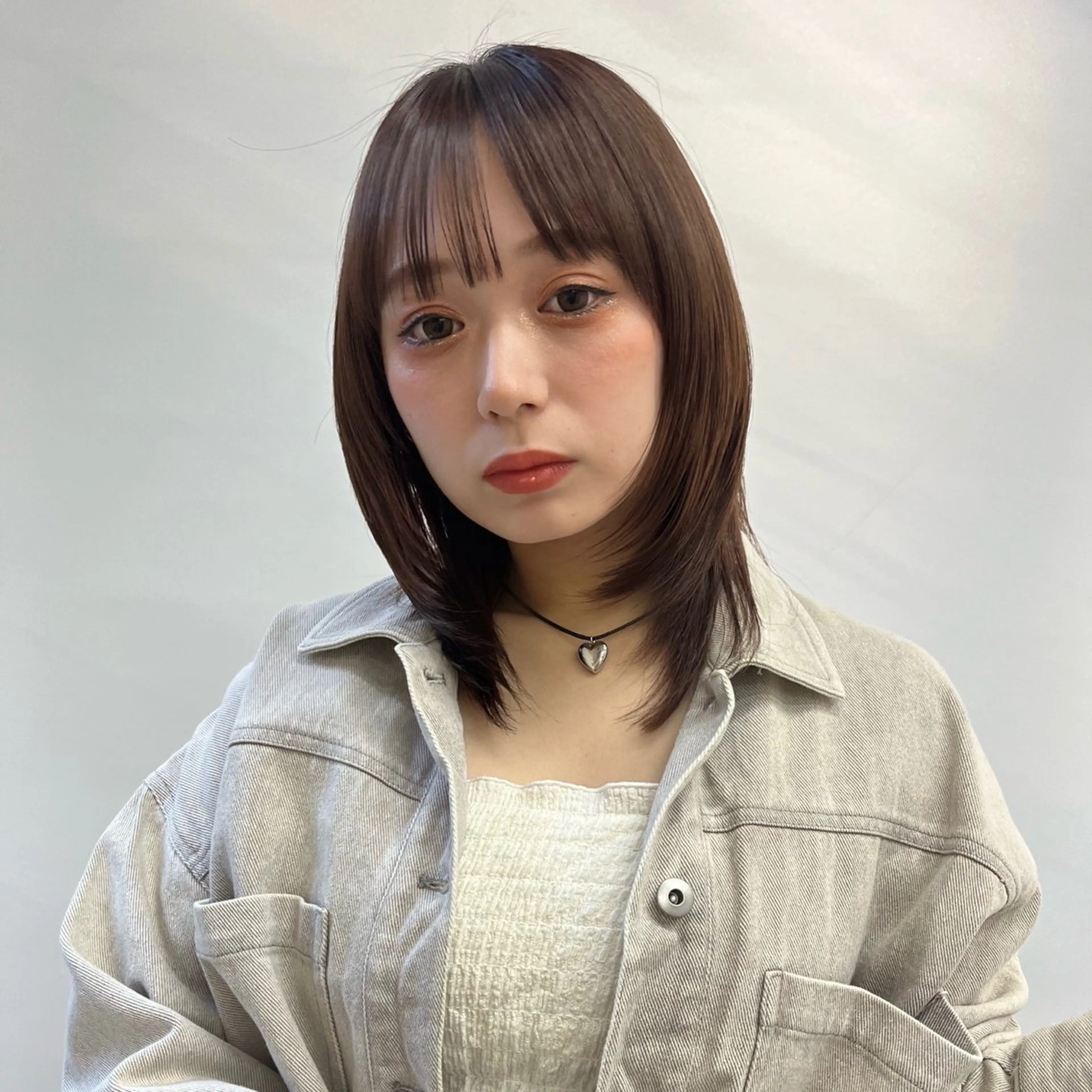セミロング 縮毛矯正 カットモデル募集 🍒/北爪まゆのヘアスタイル