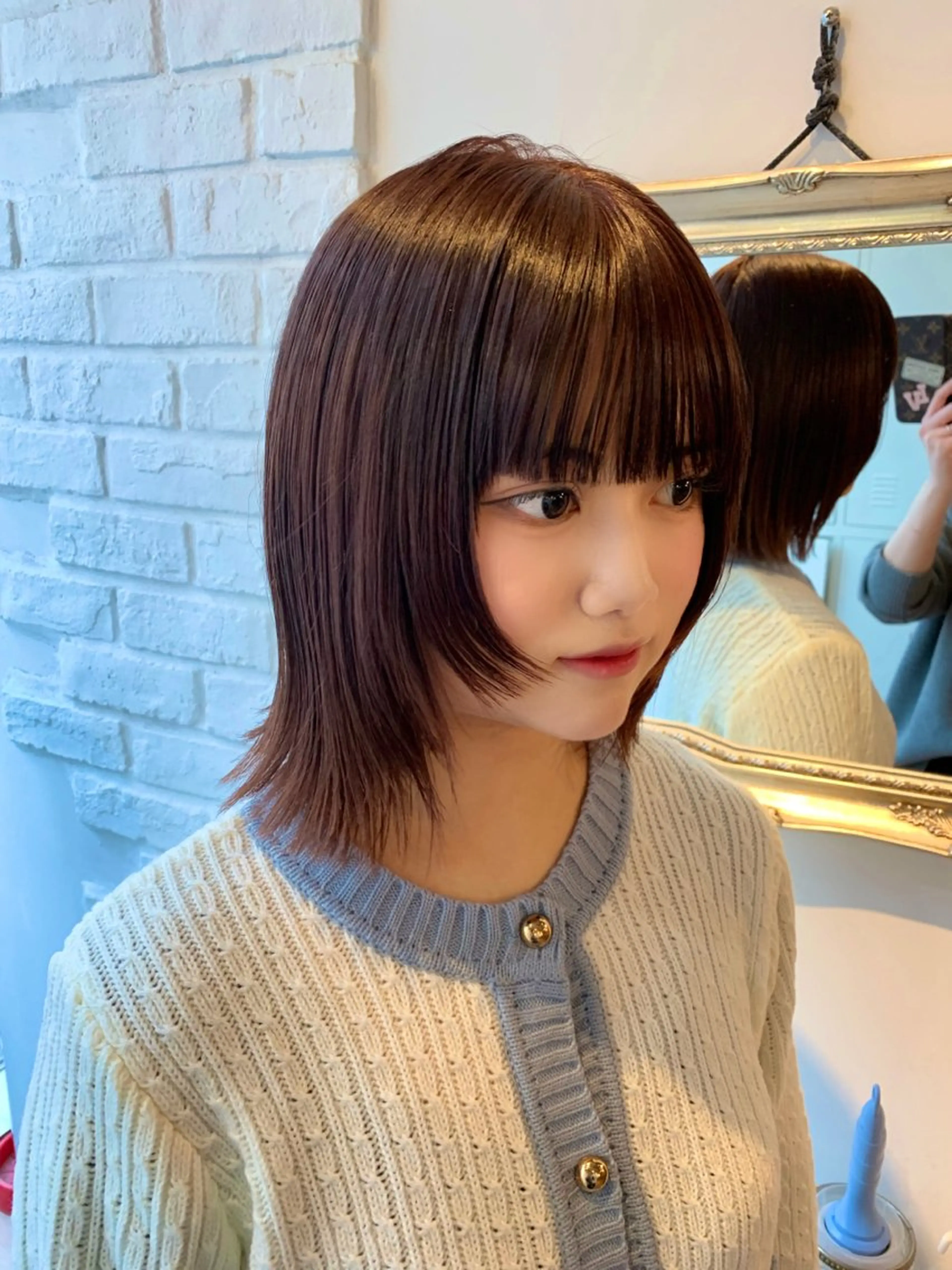 ミディアム カット ヘアカラー LITTLE _KATOのヘアスタイル