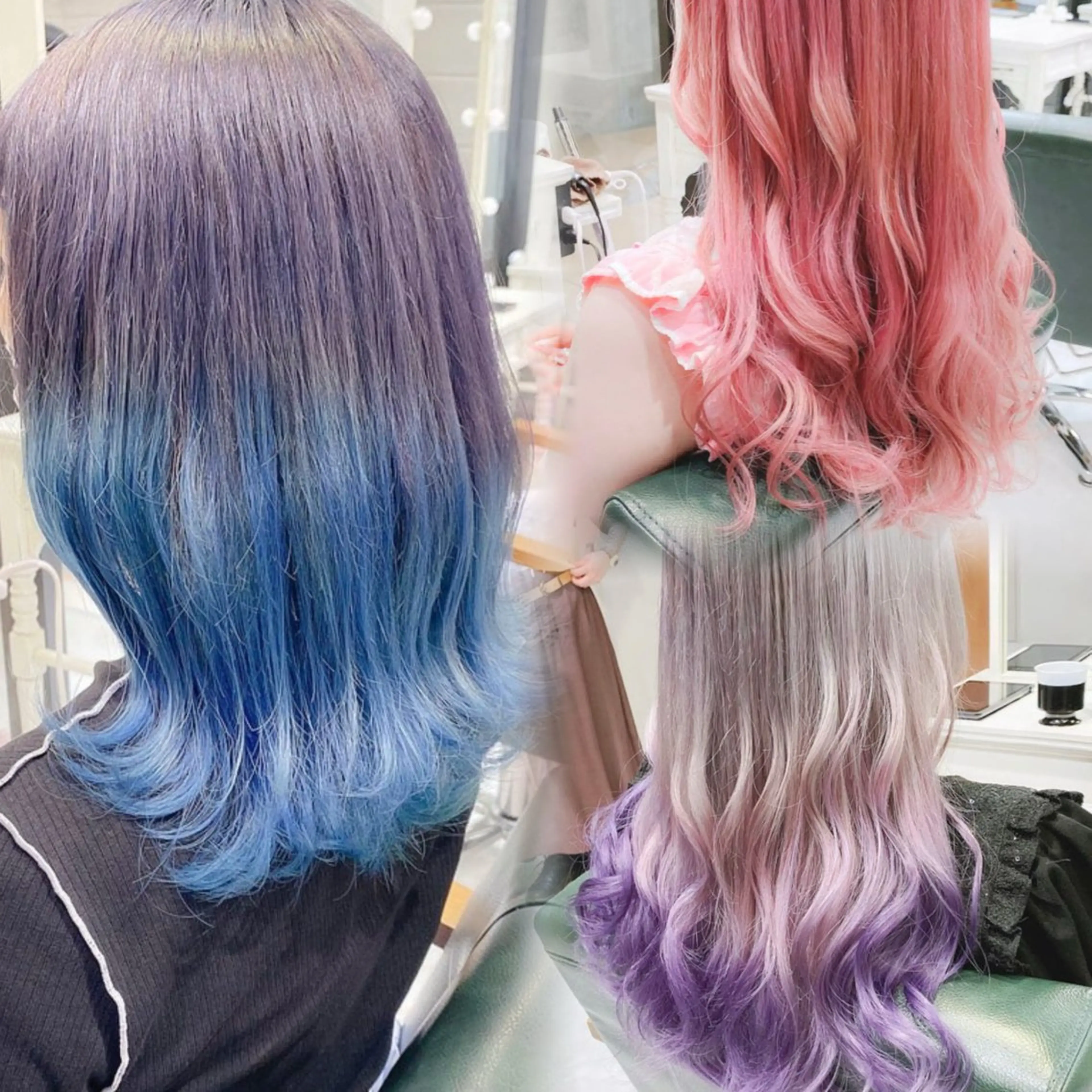 🫧🩵デザインカラークーポン🩵🫧全頭ブリーチ+毛先ブリーチ1回プラスグラデーションカラー+うる艶トリートメントの写真