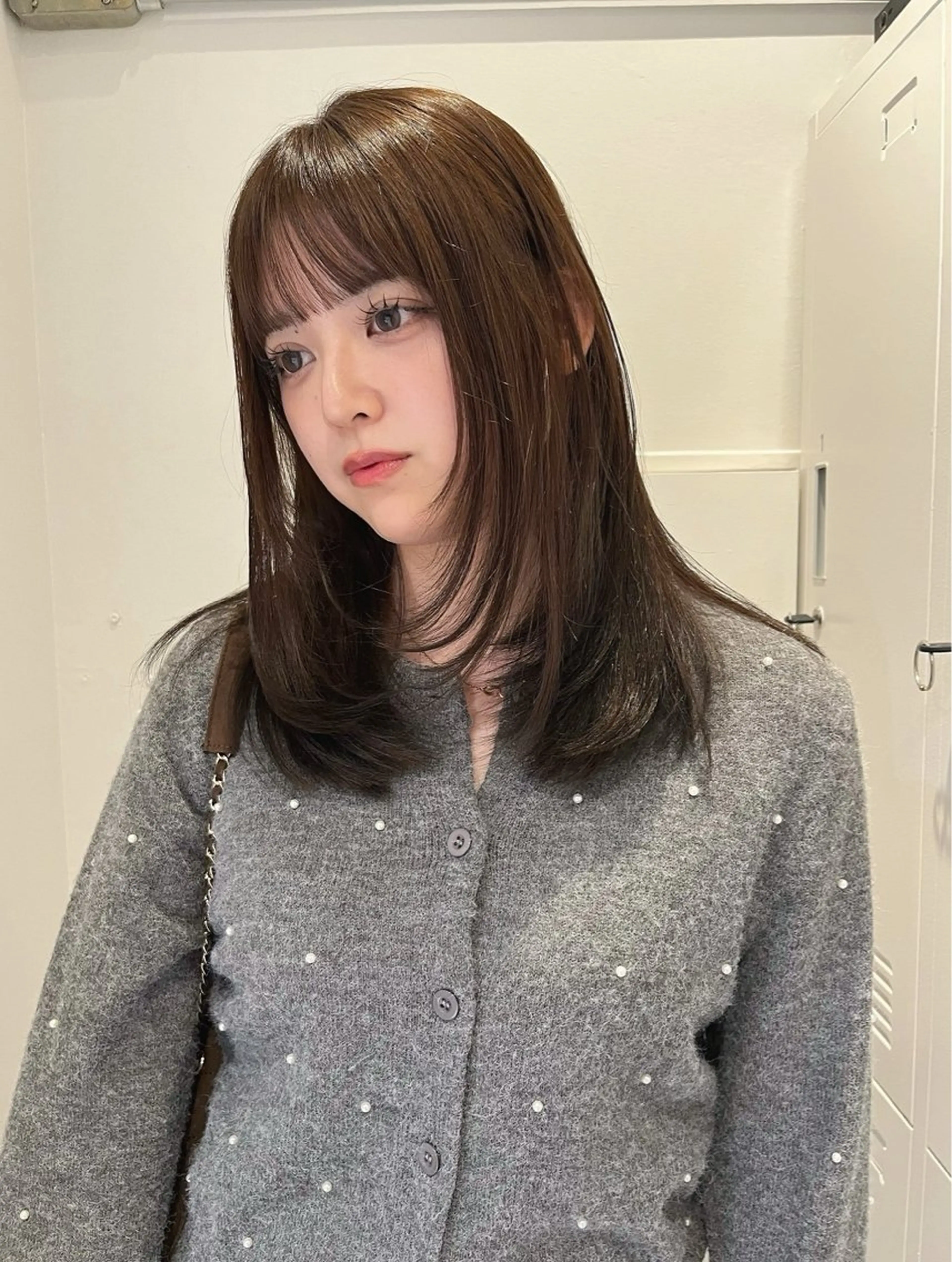 セミロング カラー カット 似合わせ小顔レイヤー 🎀nonokaのヘアスタイル