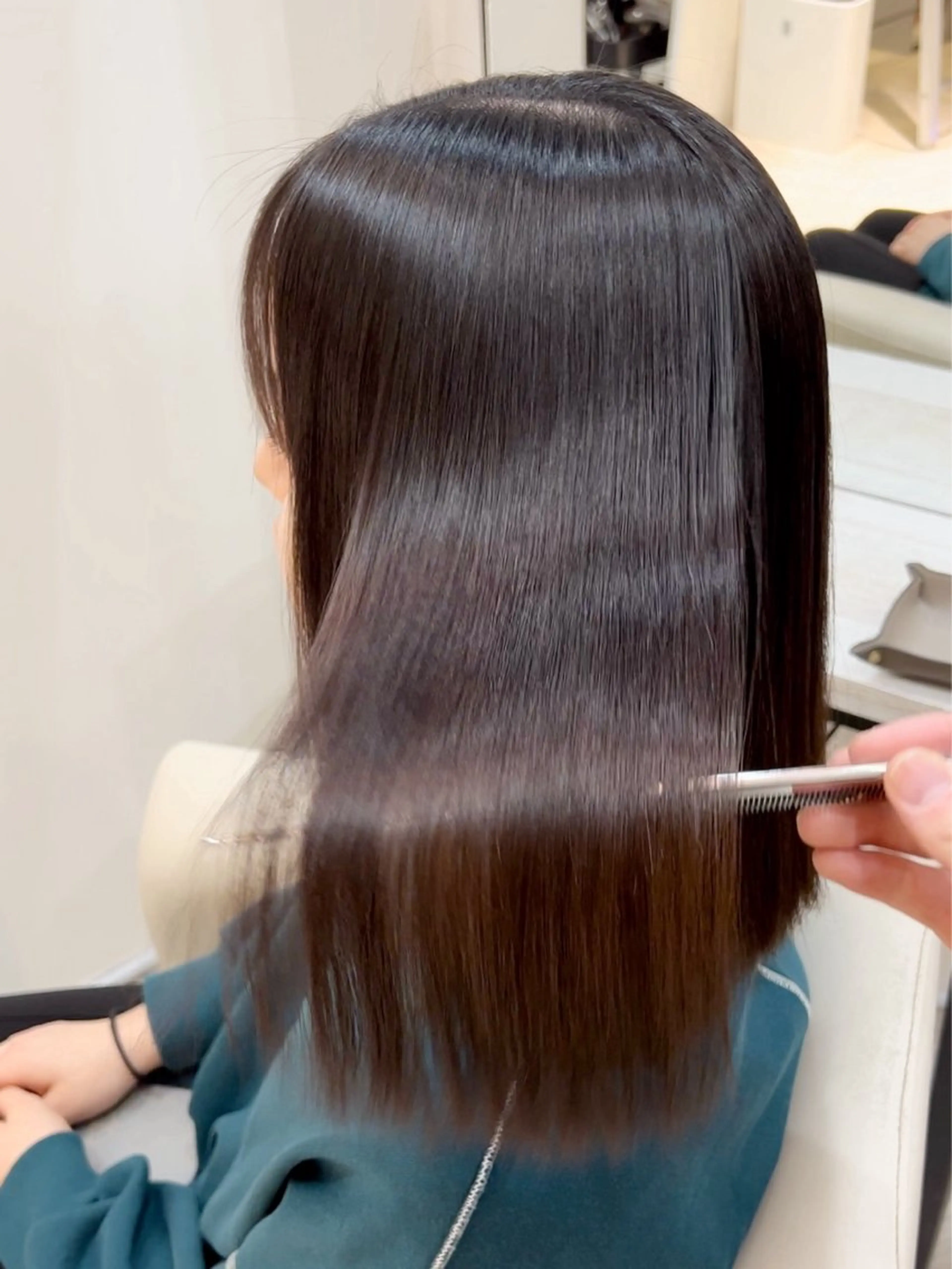 セミロング パーマ 縮毛矯正 トリートメント 🌈髪質改善特化🌈 縮毛矯正/原口純平のヘアスタイル