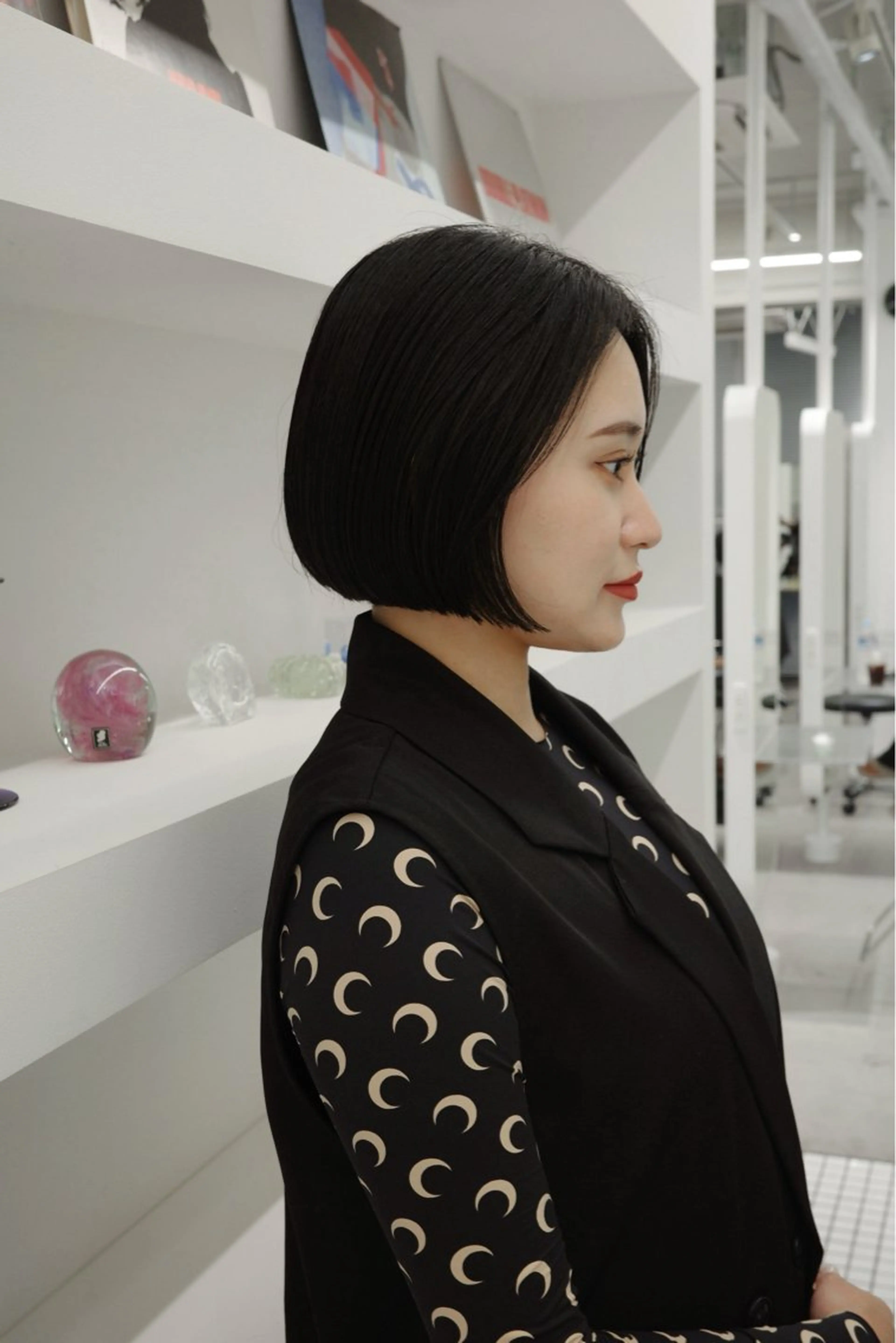 ショート カラー ボブ カット ヘアカラー 🌱ぱつっと/ボブ 🌱のヘアスタイル